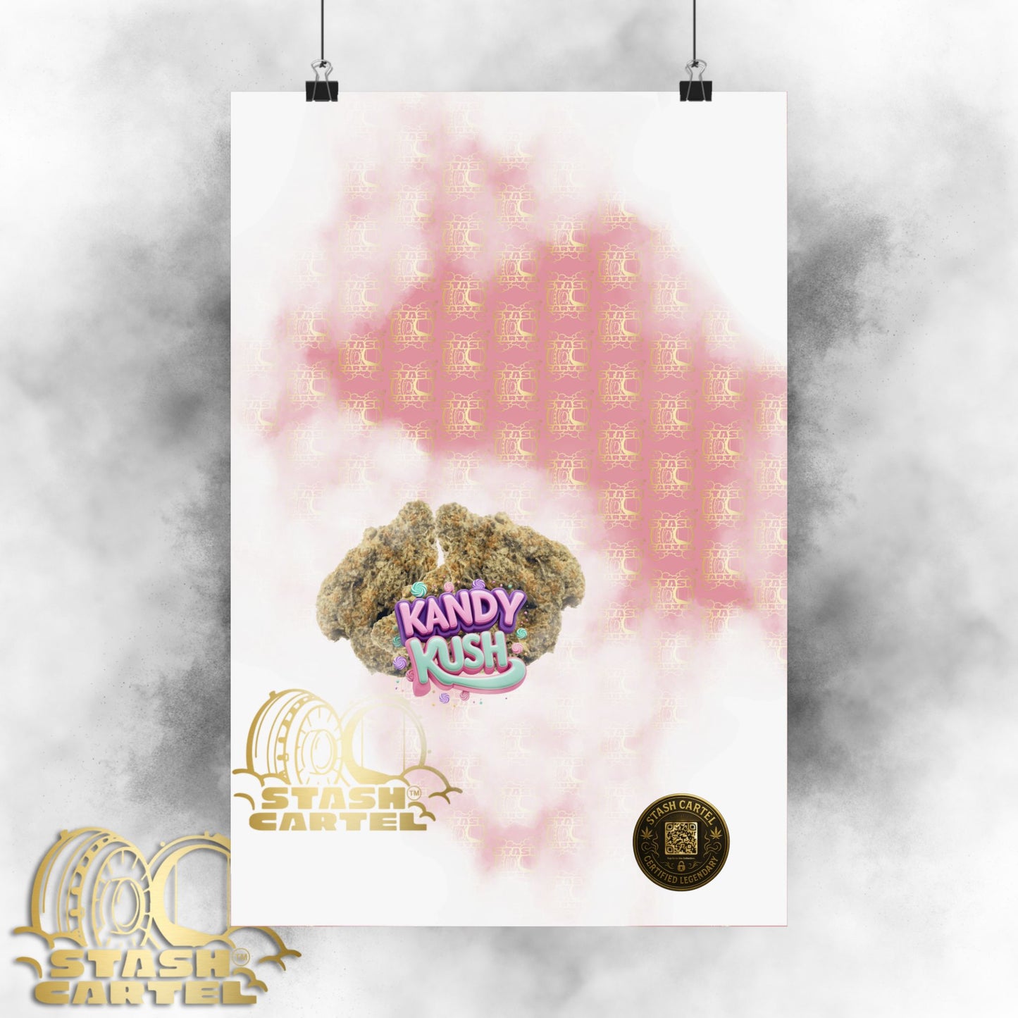🍬💨 Kandy Kush Poster – Sweet Hybrid Wall Art with Candy Terps & Euphoric Balance