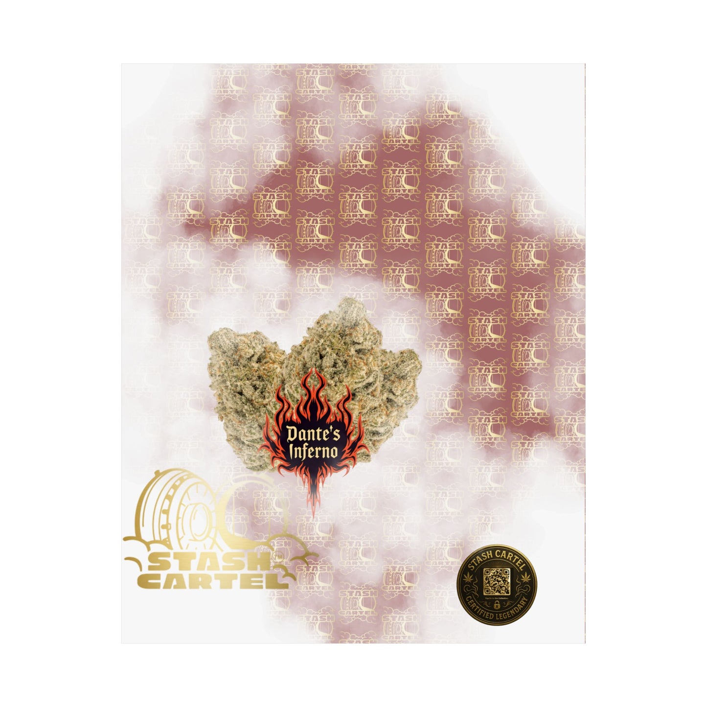 🔥😈 Dante’s Inferno Poster – Exotic Indica Hybrid Poster with Fiery Candy Terps