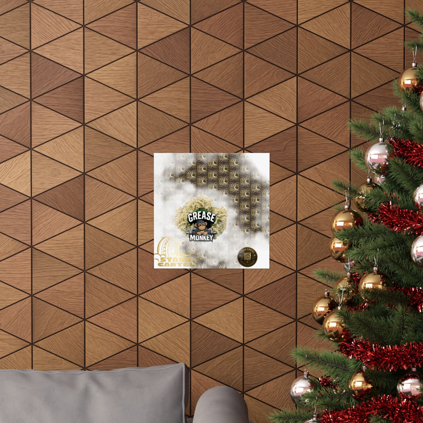 🧼🛠️ Grease Monkey Poster – Gassy Hybrid Wall Art with Full-Body Chill