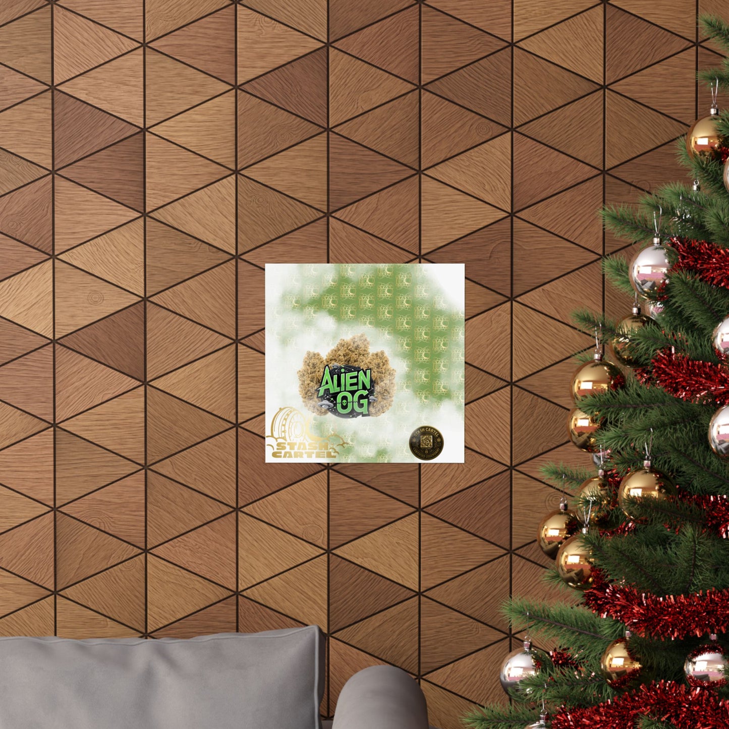 👽🌲 Alien OG Poster – Legendary Indica-Dominant Hybrid with Citrus Pine & Cosmic Potency