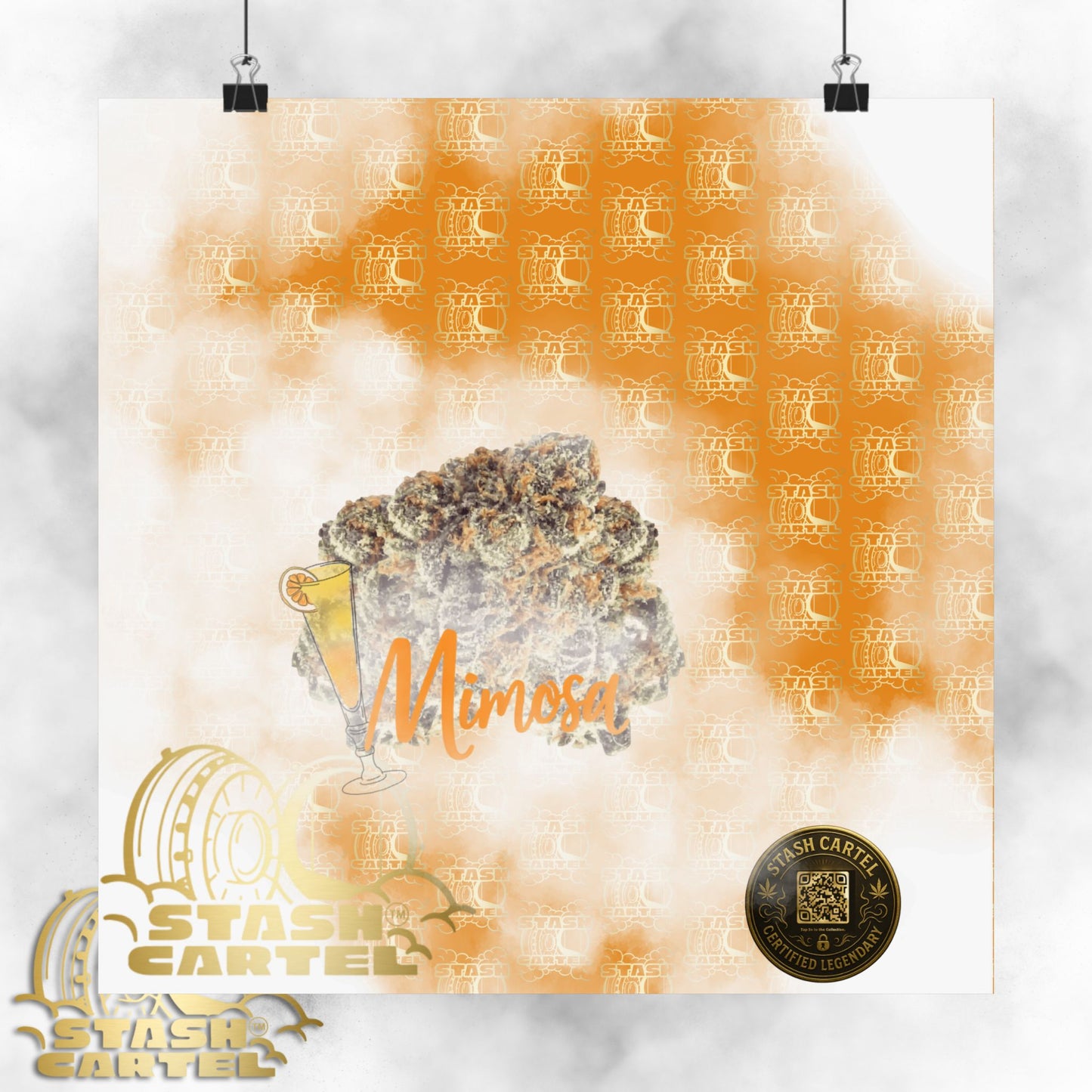 🍾 "Mimosa" Citrus Sunrise Hybrid Poster Art