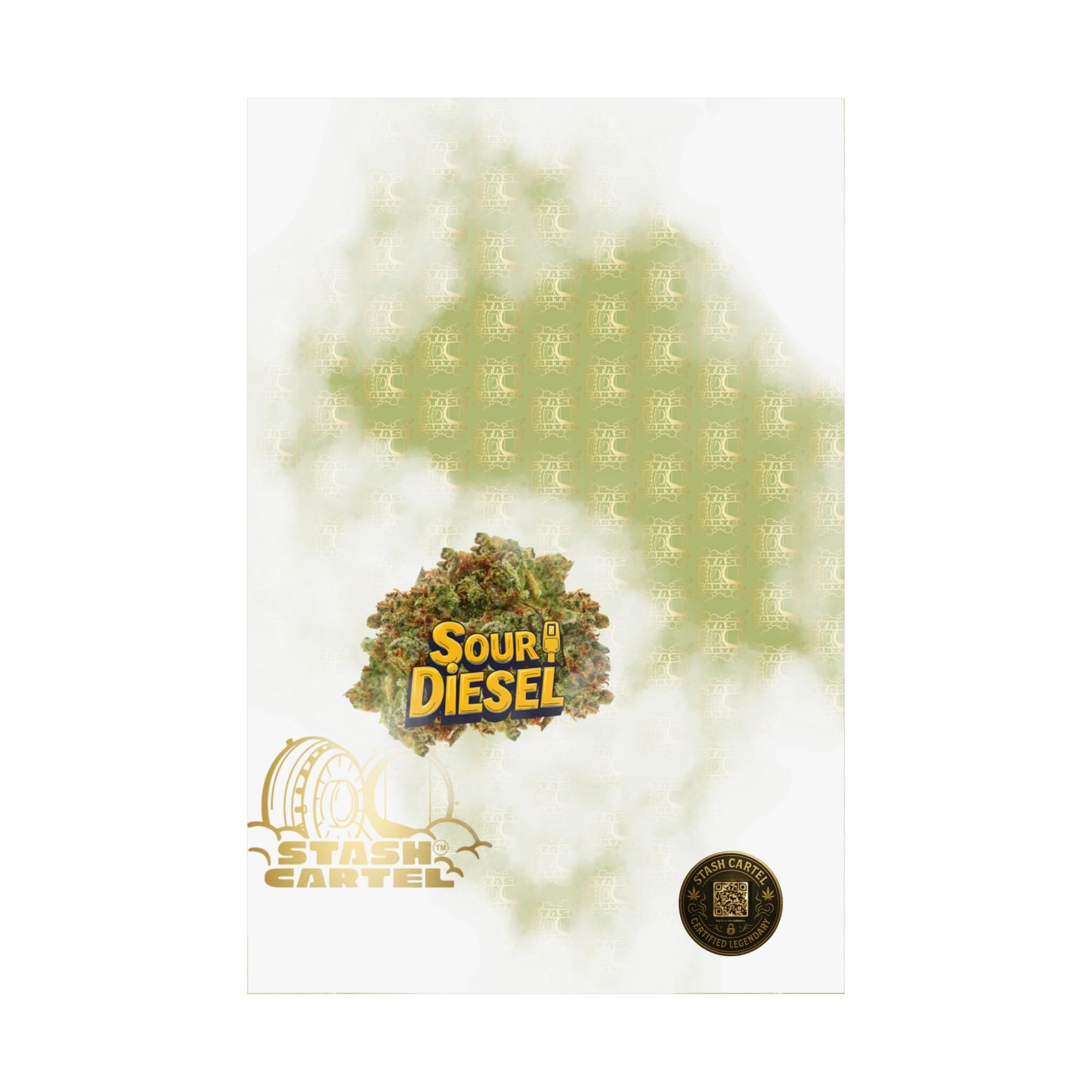 ⛽ "OG Chem" Diesel-Fueled Hybrid Poster – High-Octane Cannabis Wall Art in Fuel Green