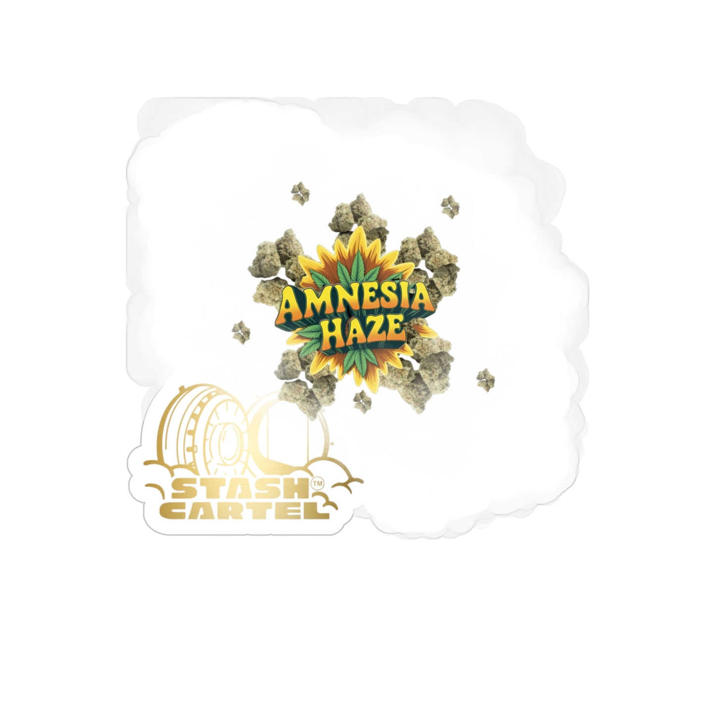 Amnesia Haze Transparent Outdoor Sticker – Stoner Lifestyle Art