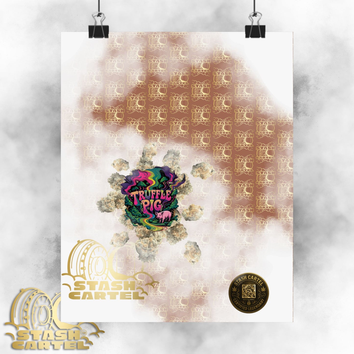 🐷🍫 Truffle Pig Poster – Rare Indica Hybrid with Candy Gas & Earthy Depth