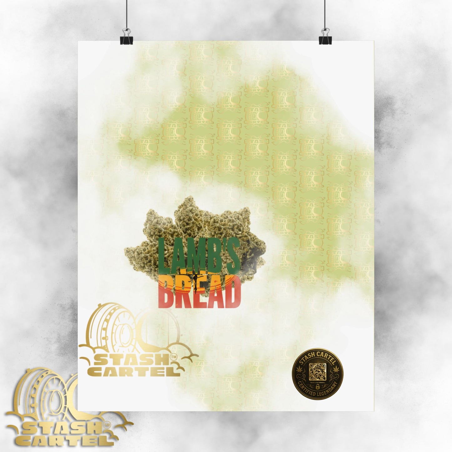 🇯🇲🕊️ Lamb’s Bread Poster – Jamaican Sativa Print with Bright Uplift & History