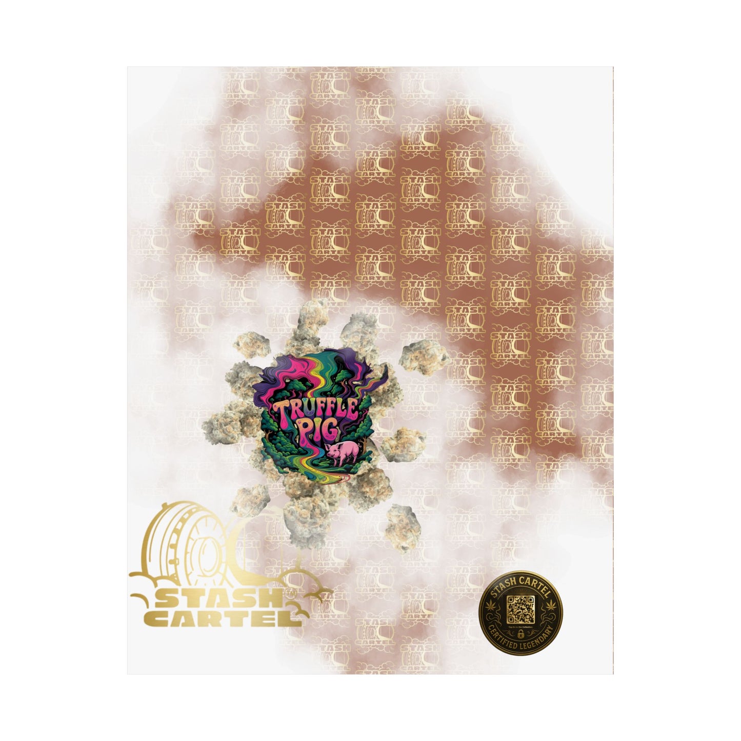 🐷🍫 Truffle Pig Poster – Rare Indica Hybrid with Candy Gas & Earthy Depth