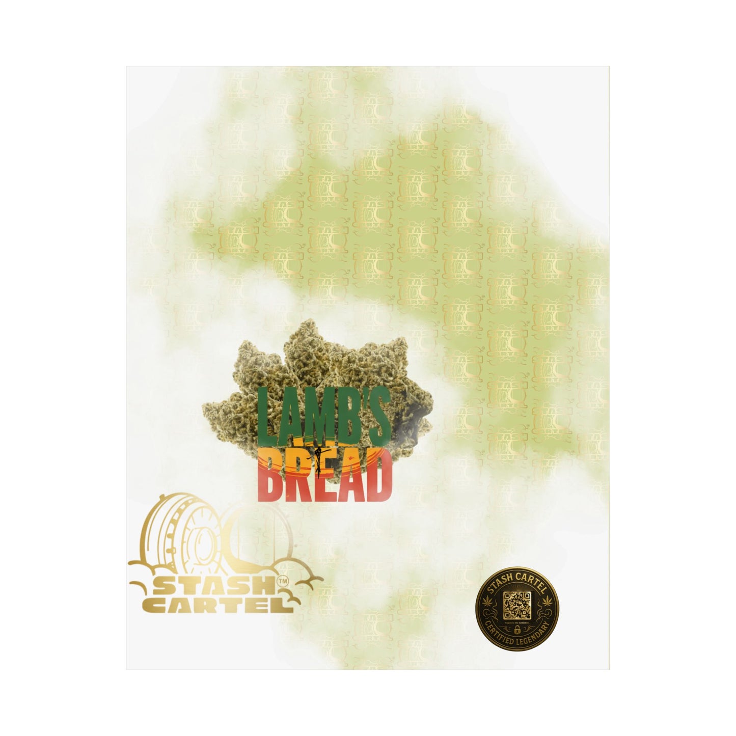 🇯🇲🕊️ Lamb’s Bread Poster – Jamaican Sativa Print with Bright Uplift & History