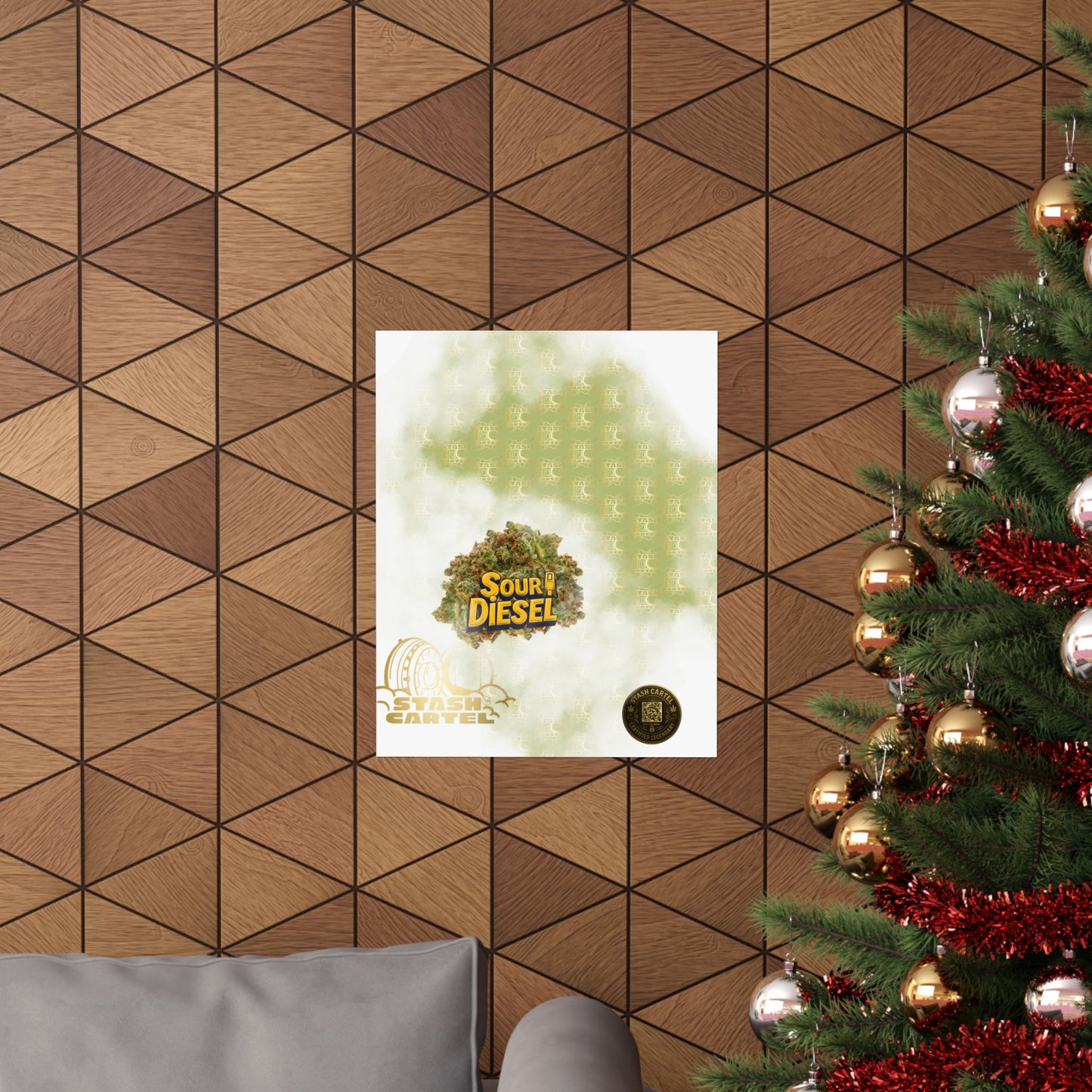 ⛽ "OG Chem" Diesel-Fueled Hybrid Poster – High-Octane Cannabis Wall Art in Fuel Green