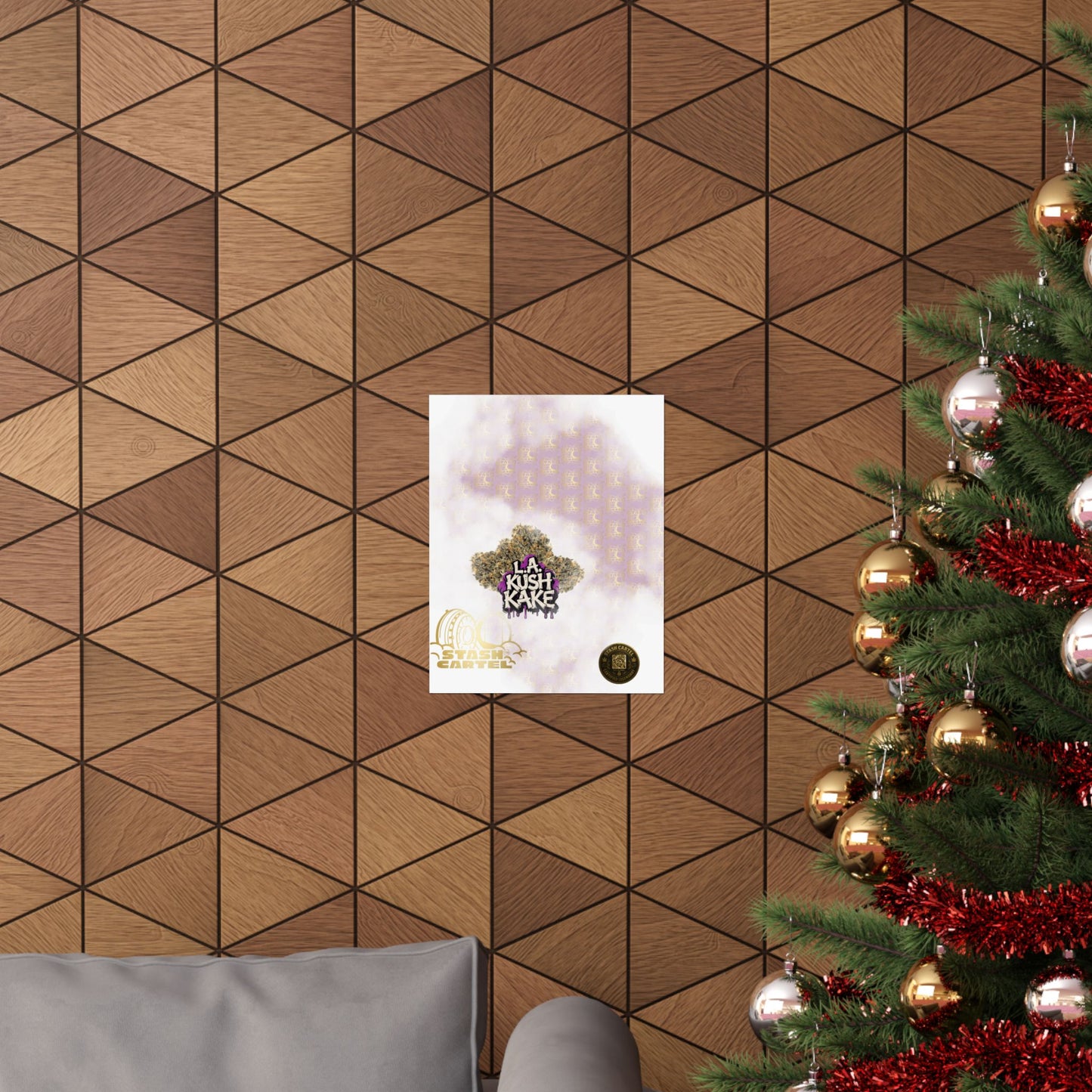 🎂🌴 LA Kush Cake Poster – Indica Hybrid Wall Art with Vanilla Cake & OG Gas