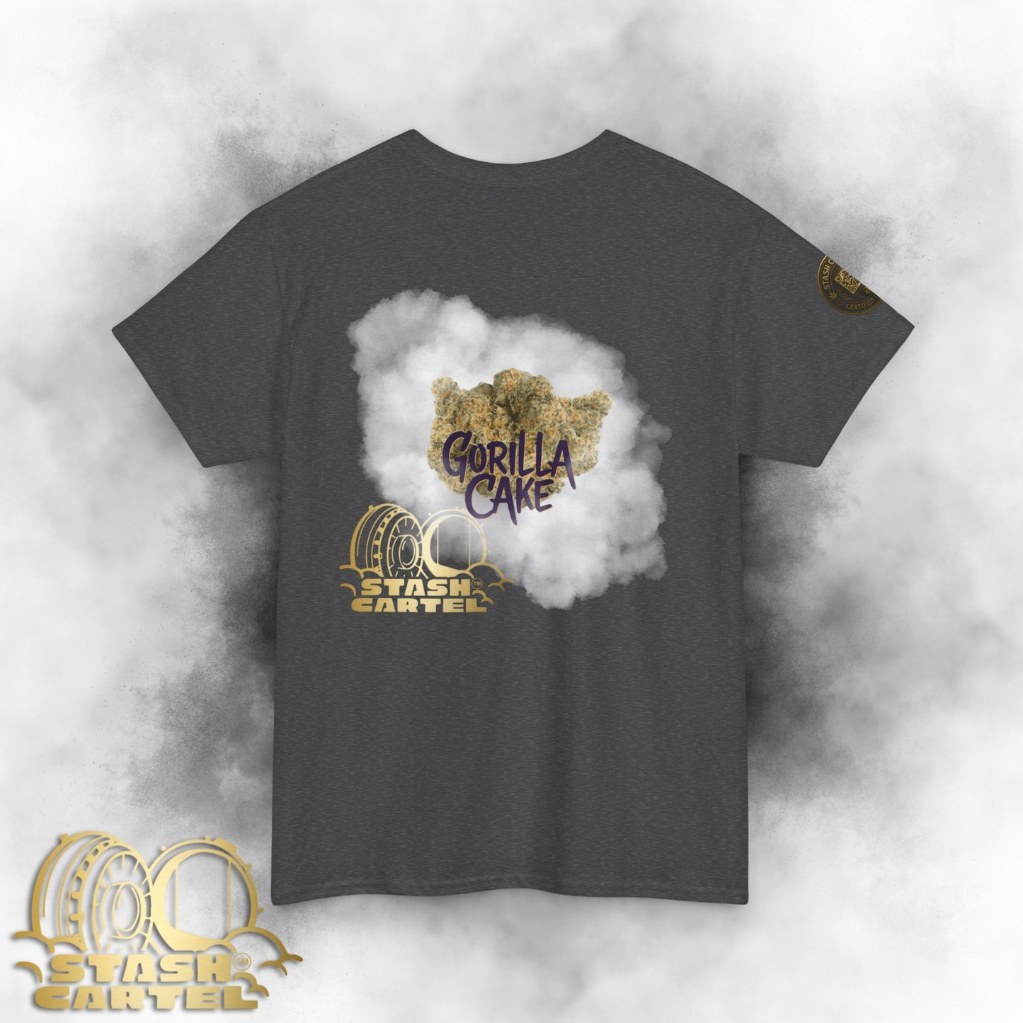 Gorilla Cake Tee – Hybrid Strength, Frosted Kush Unisex Heavy Cotton Tee