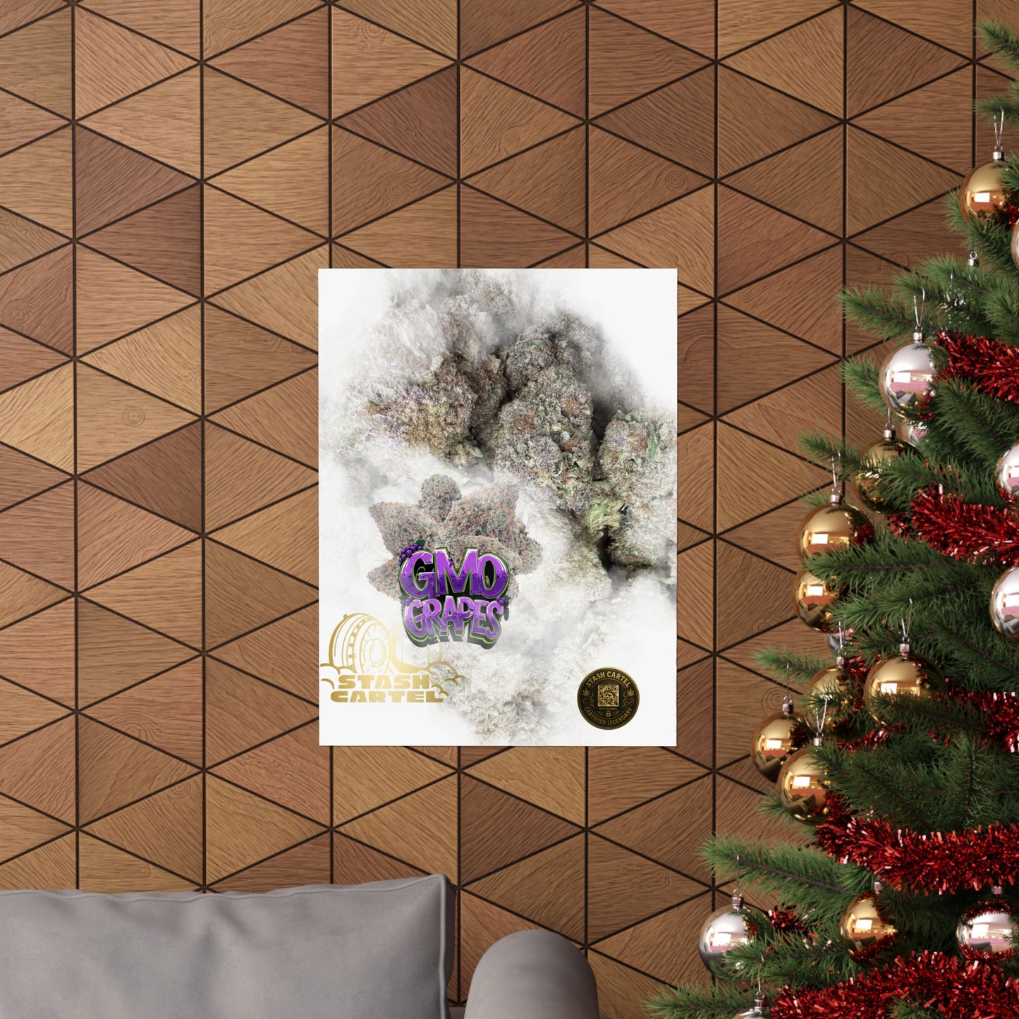 🔮 "GMO Grapes" Terp-Fueled Indica Art Poster