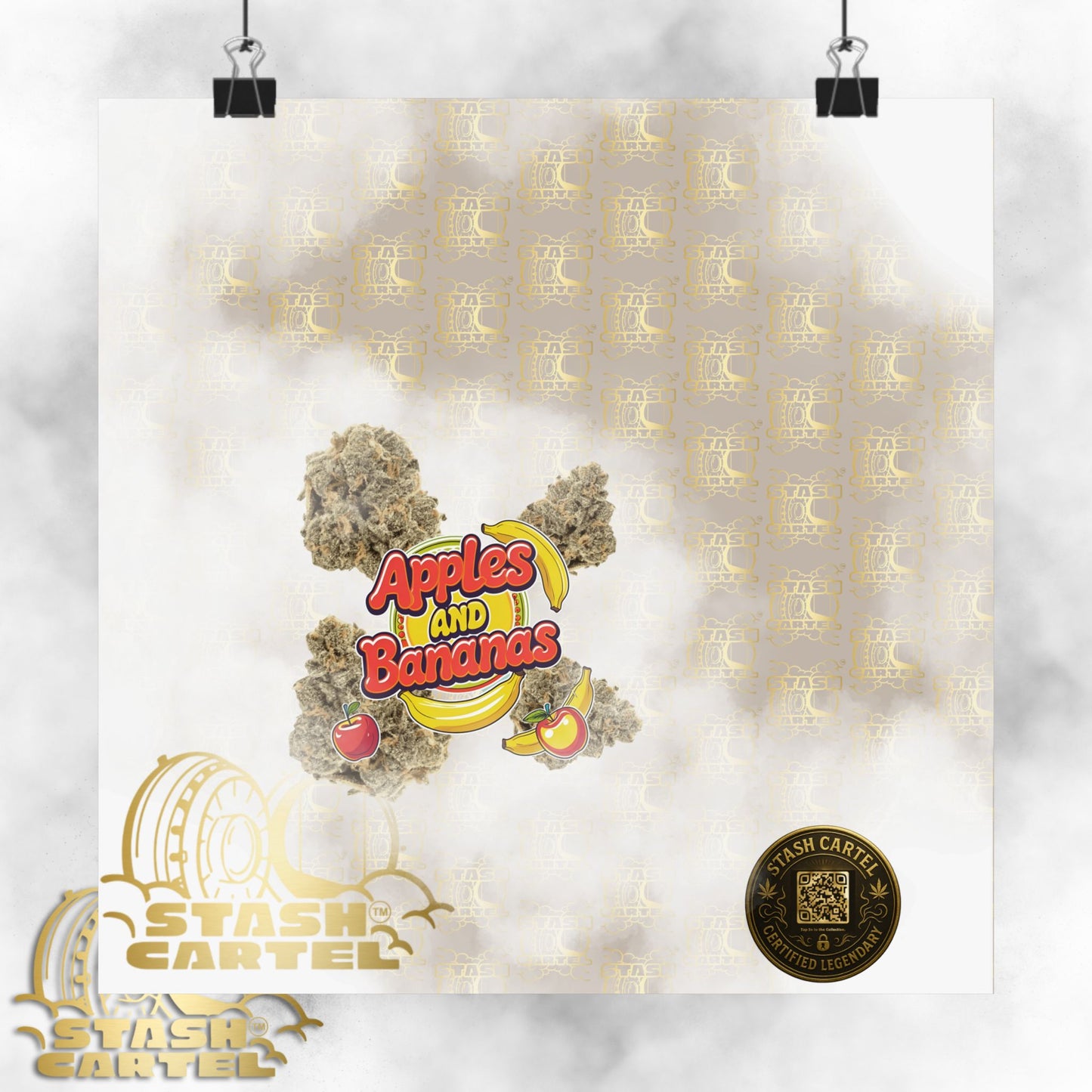 🍎🍌 Apples and Bananas Poster – Fruity Hybrid with Candy Apple & Creamy Tropical Gas