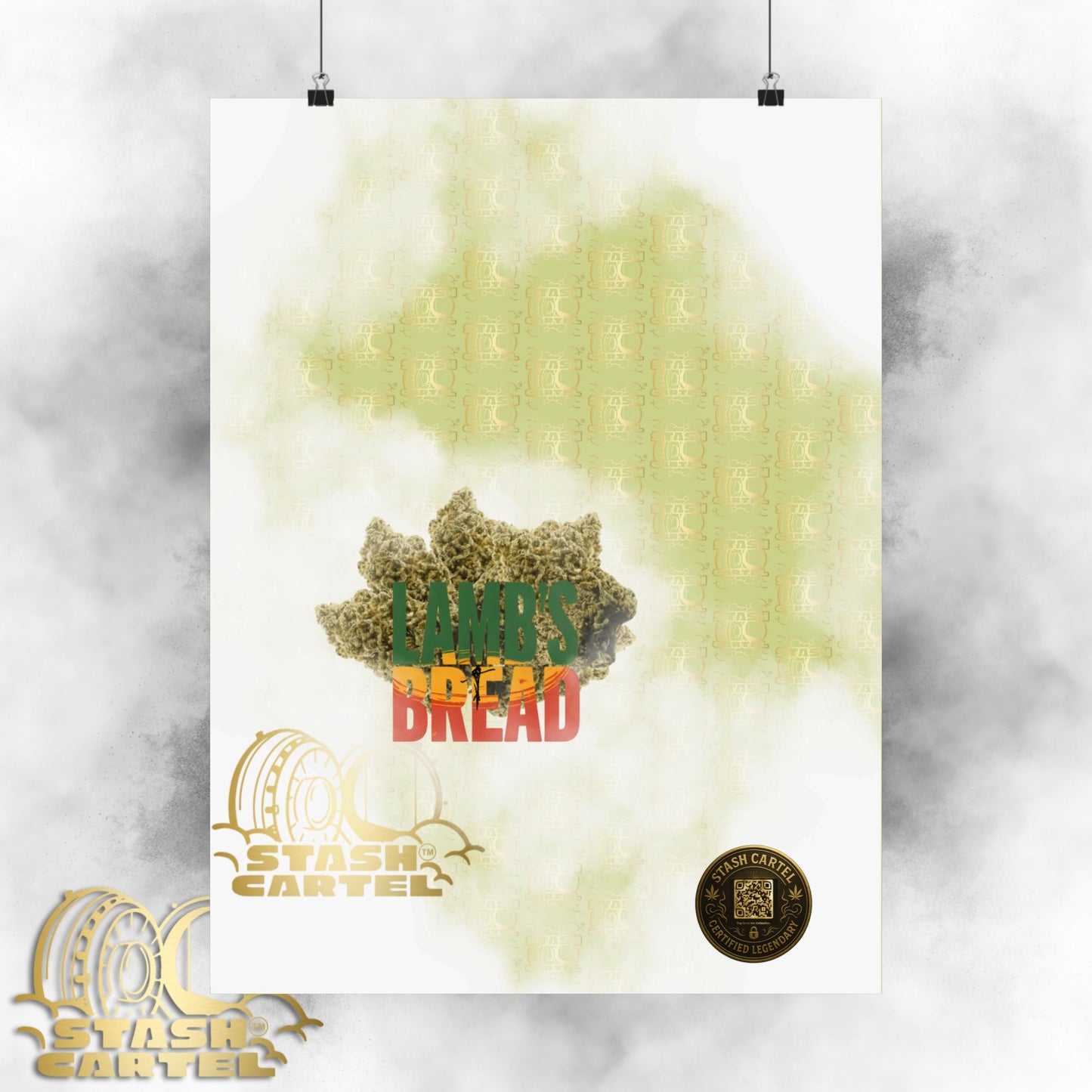 🇯🇲🕊️ Lamb’s Bread Poster – Jamaican Sativa Print with Bright Uplift & History