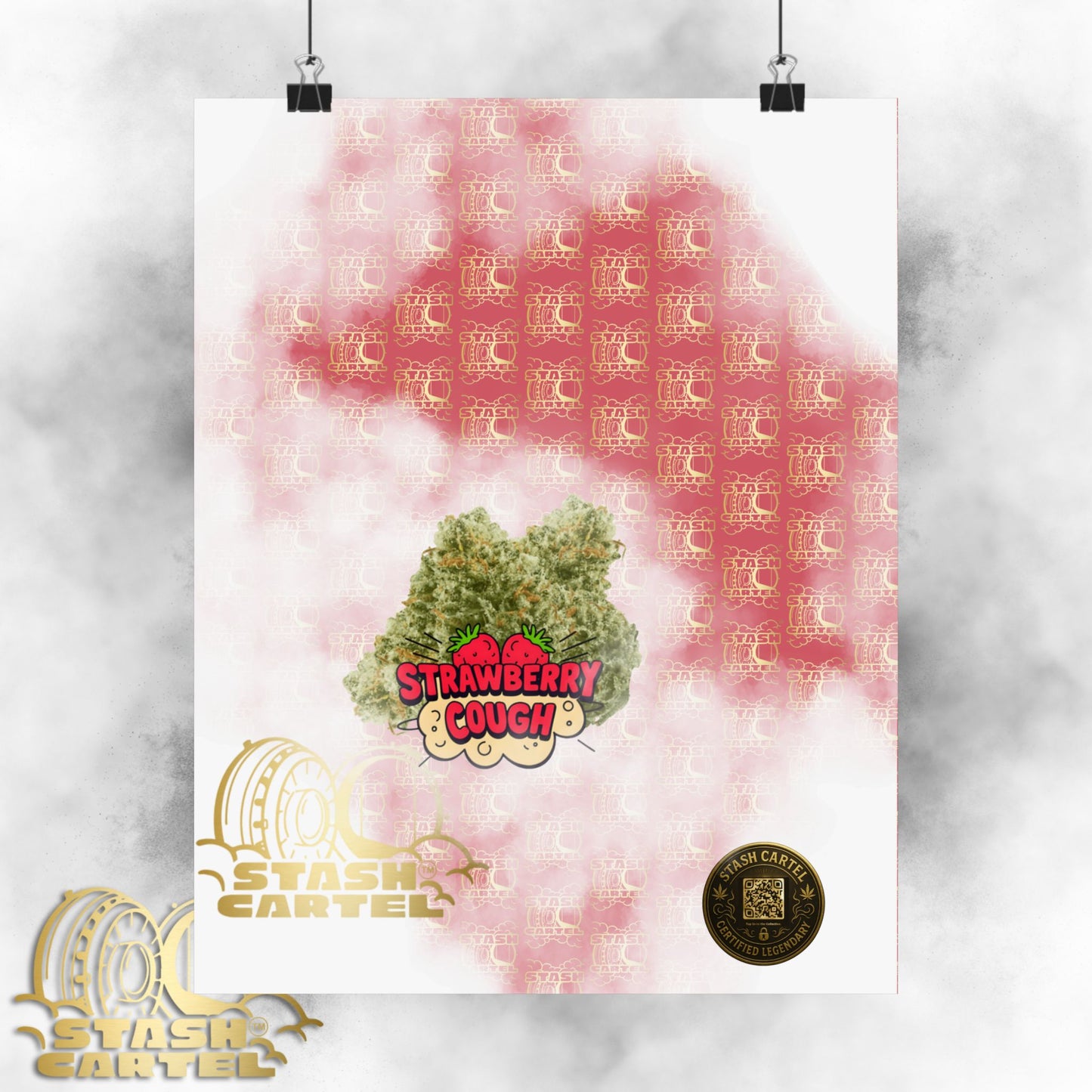 🍓 "Strawberry Cough" Skunky Sativa Poster