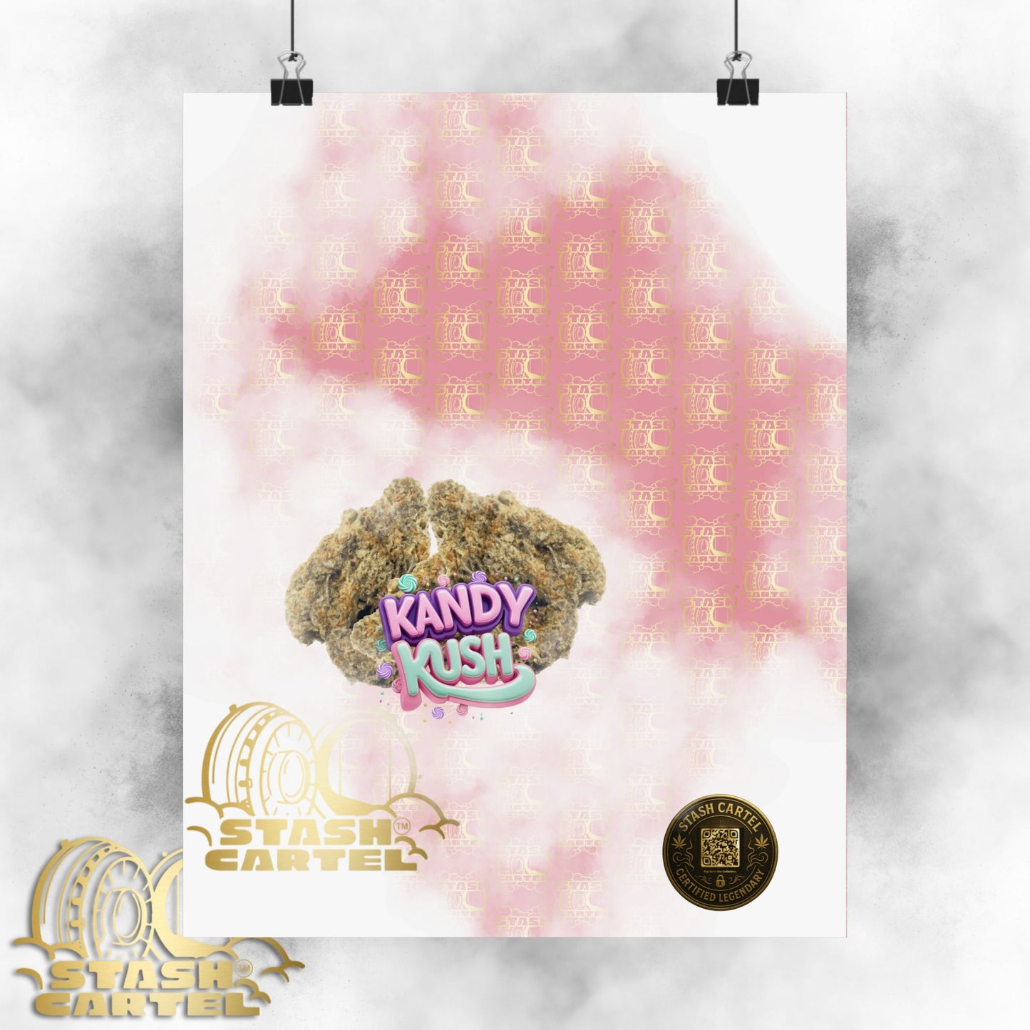🍬💨 Kandy Kush Poster – Sweet Hybrid Wall Art with Candy Terps & Euphoric Balance