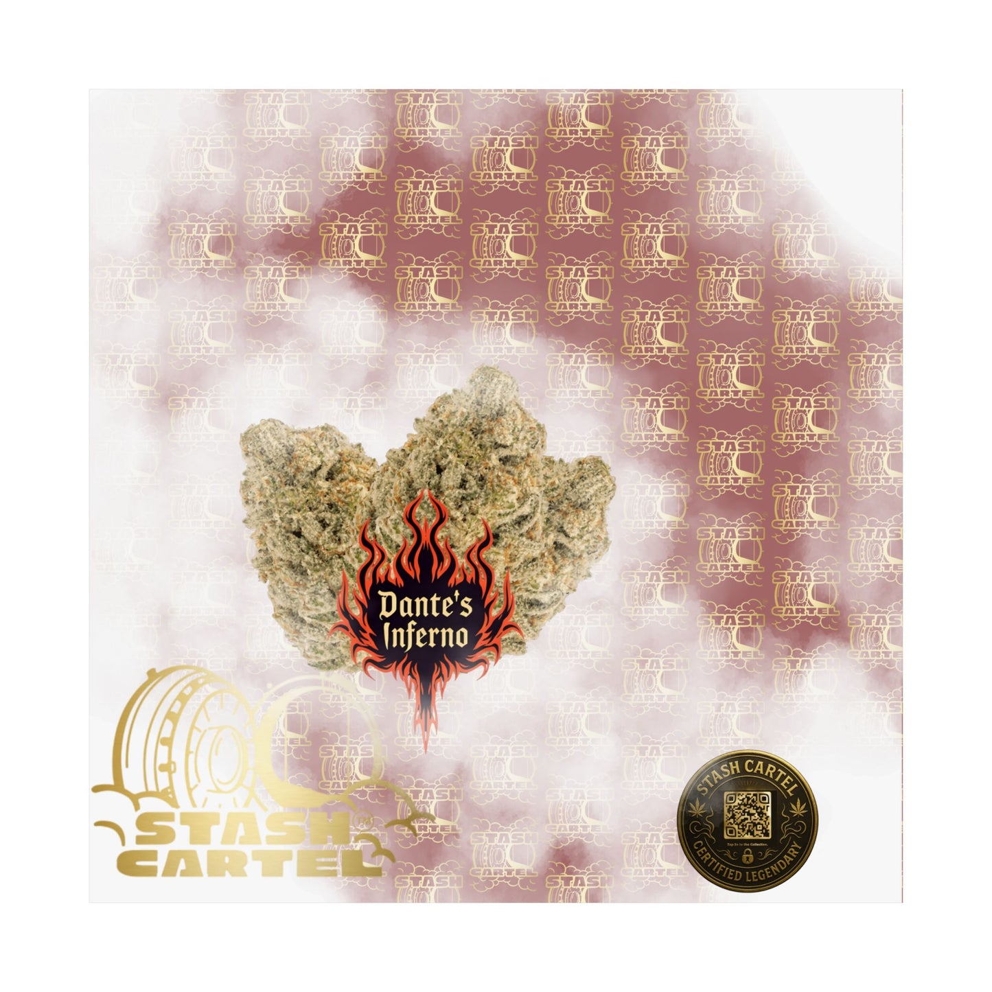 🔥😈 Dante’s Inferno Poster – Exotic Indica Hybrid Poster with Fiery Candy Terps