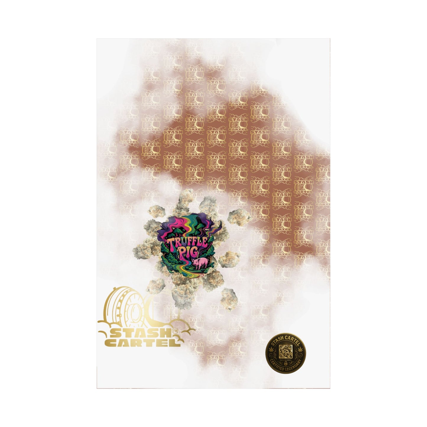 🐷🍫 Truffle Pig Poster – Rare Indica Hybrid with Candy Gas & Earthy Depth