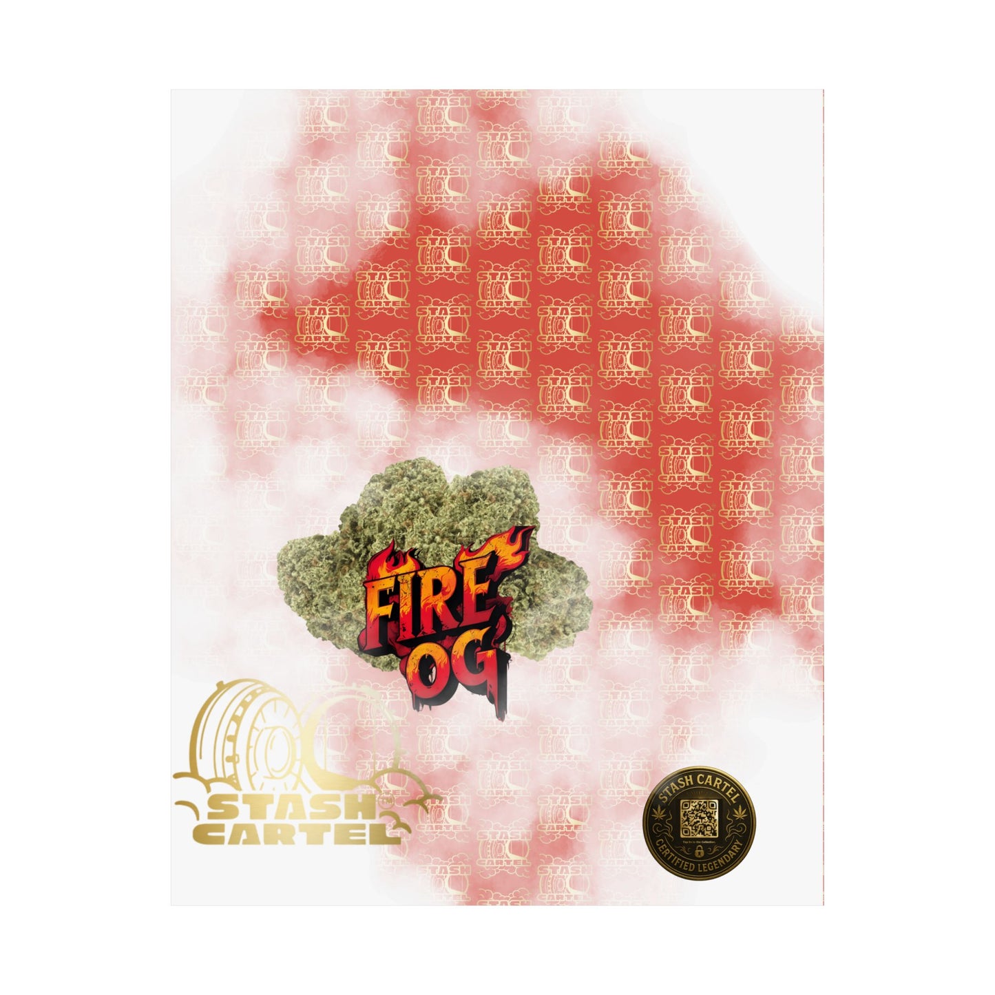🔥⛽ Fire OG Poster – Legendary Indica Hybrid with Lemon Diesel & Full-Body Melt