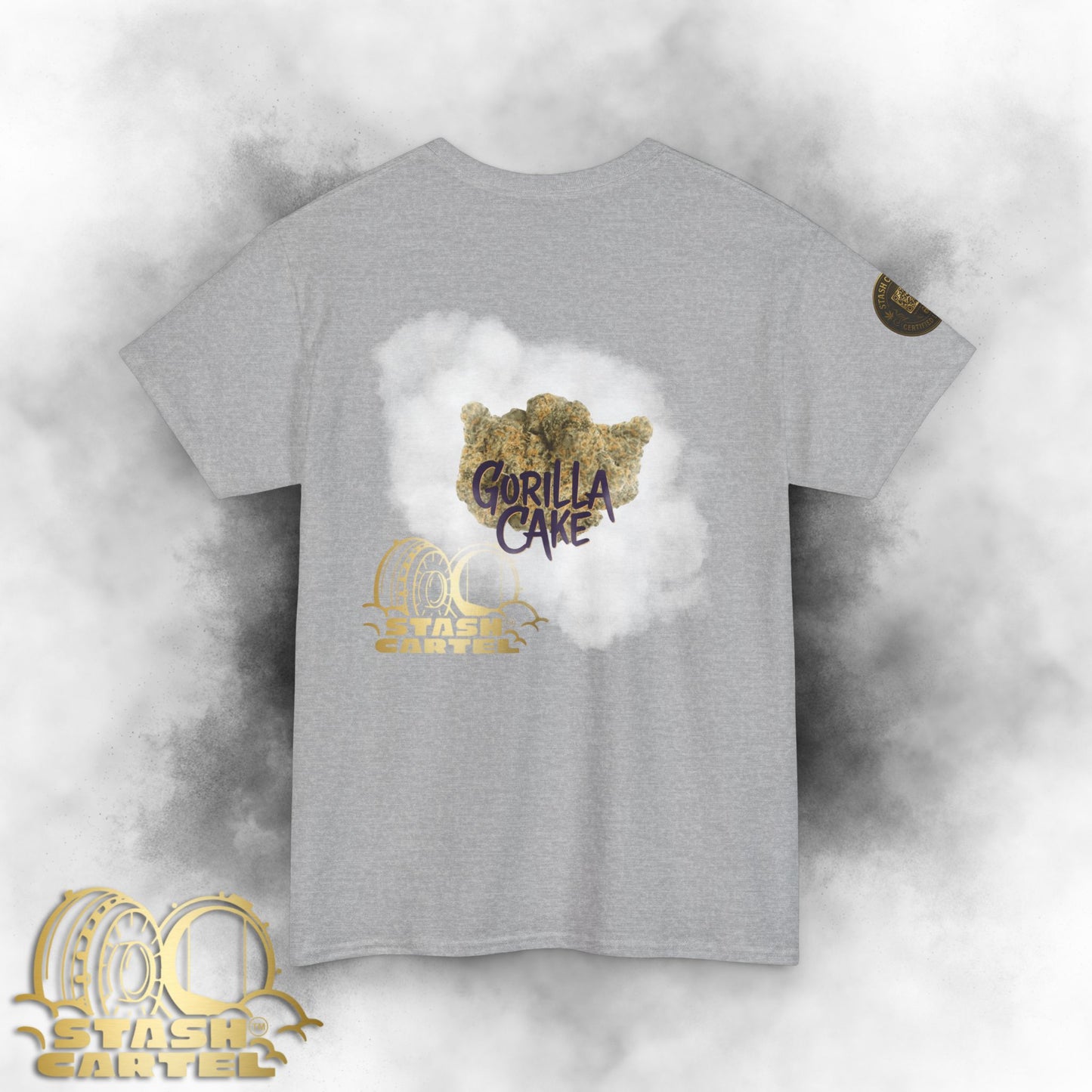 Gorilla Cake Tee – Hybrid Strength, Frosted Kush Unisex Heavy Cotton Tee