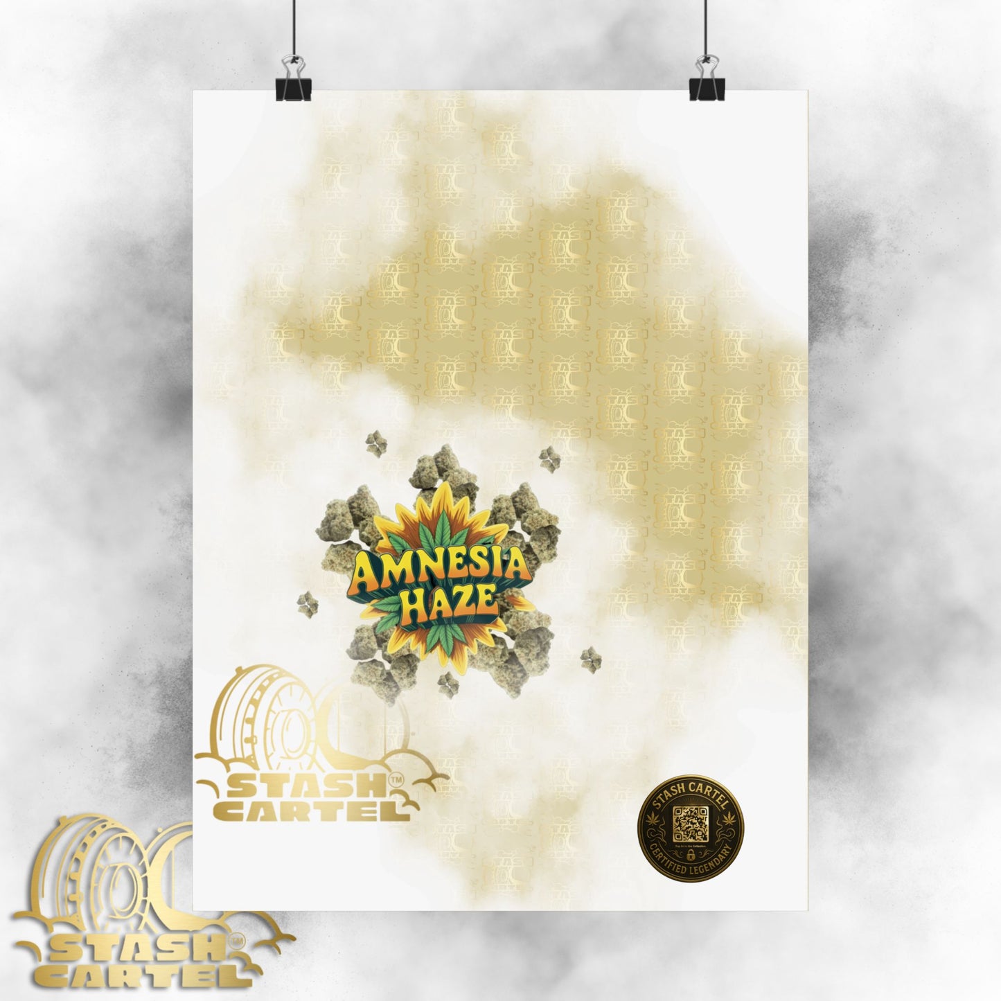 🌀🍋 Amnesia Haze Poster – Psychedelic Sativa Print for Mental Elevation