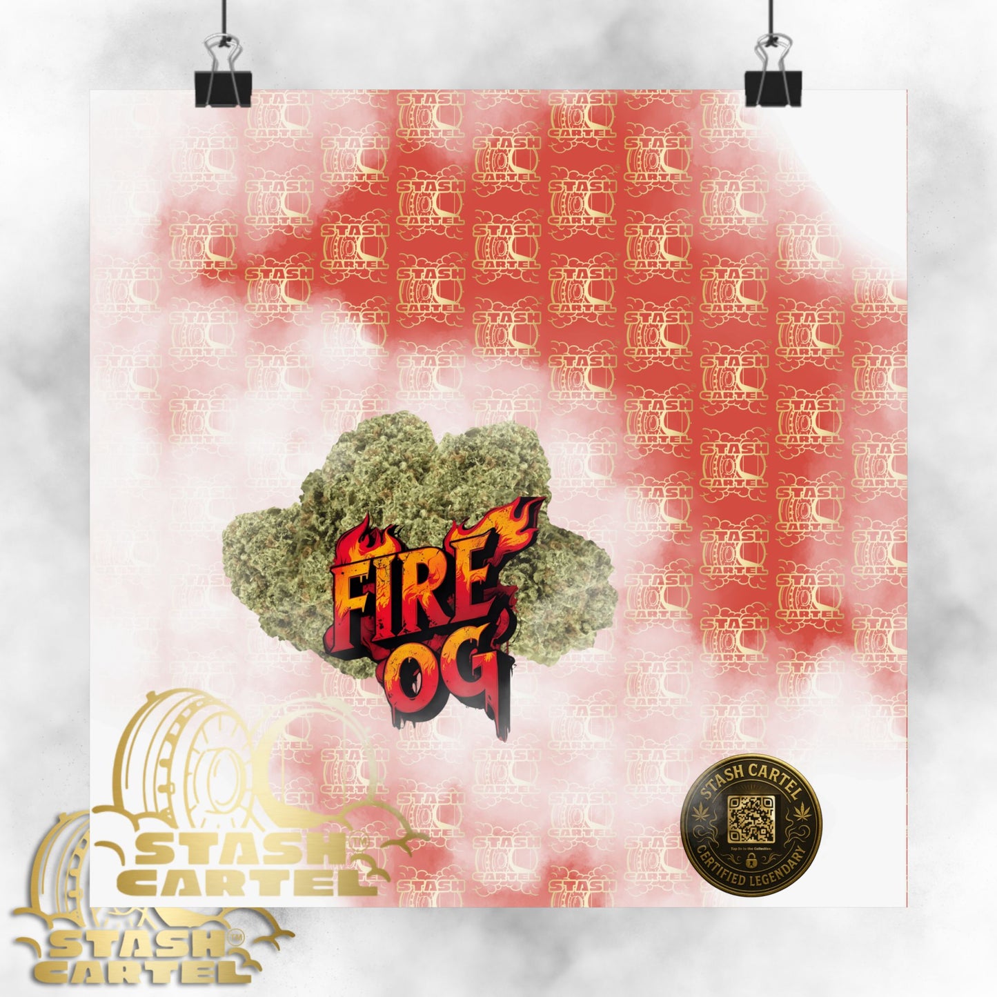 🔥⛽ Fire OG Poster – Legendary Indica Hybrid with Lemon Diesel & Full-Body Melt