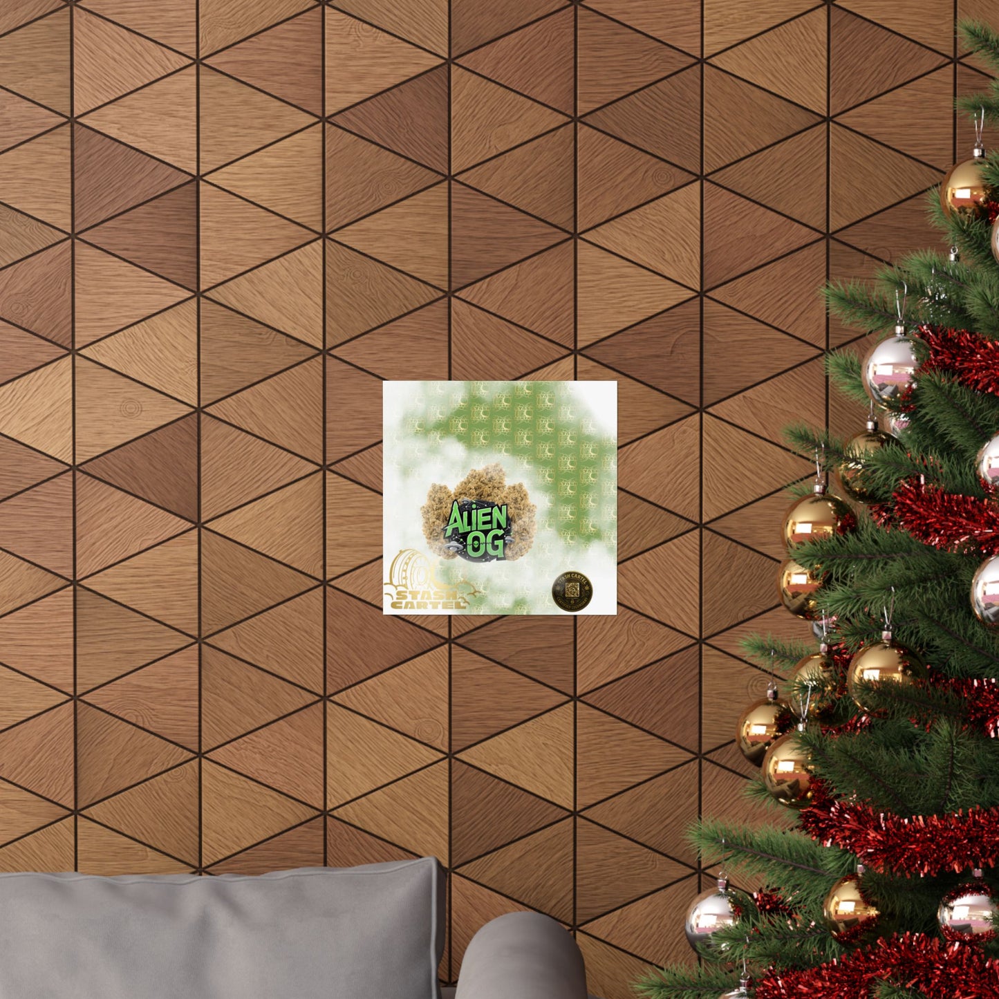 👽🌲 Alien OG Poster – Legendary Indica-Dominant Hybrid with Citrus Pine & Cosmic Potency