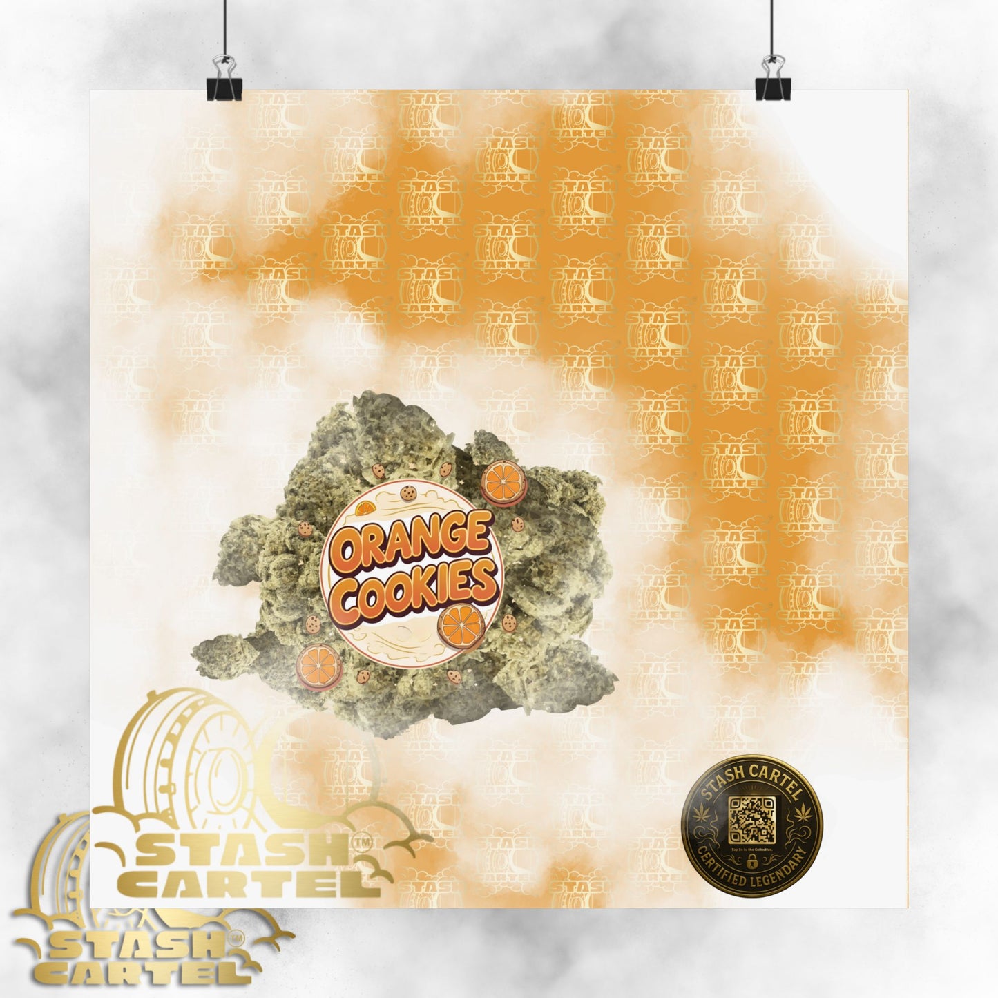 🍊🍪 Orange Cookies Poster – Zesty Cookie Gas Hybrid Poster with Citrus Burst