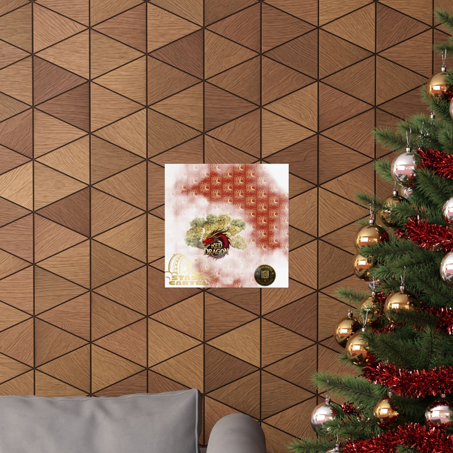 🐉🔥 Red Dragon Poster – Rare Hybrid with Spicy Citrus Fire & Euphoric Mystic Energy