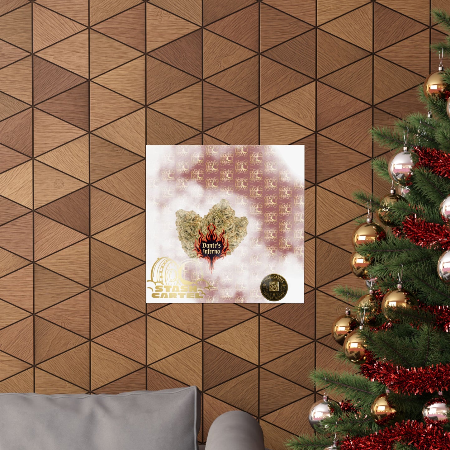 🔥😈 Dante’s Inferno Poster – Exotic Indica Hybrid Poster with Fiery Candy Terps