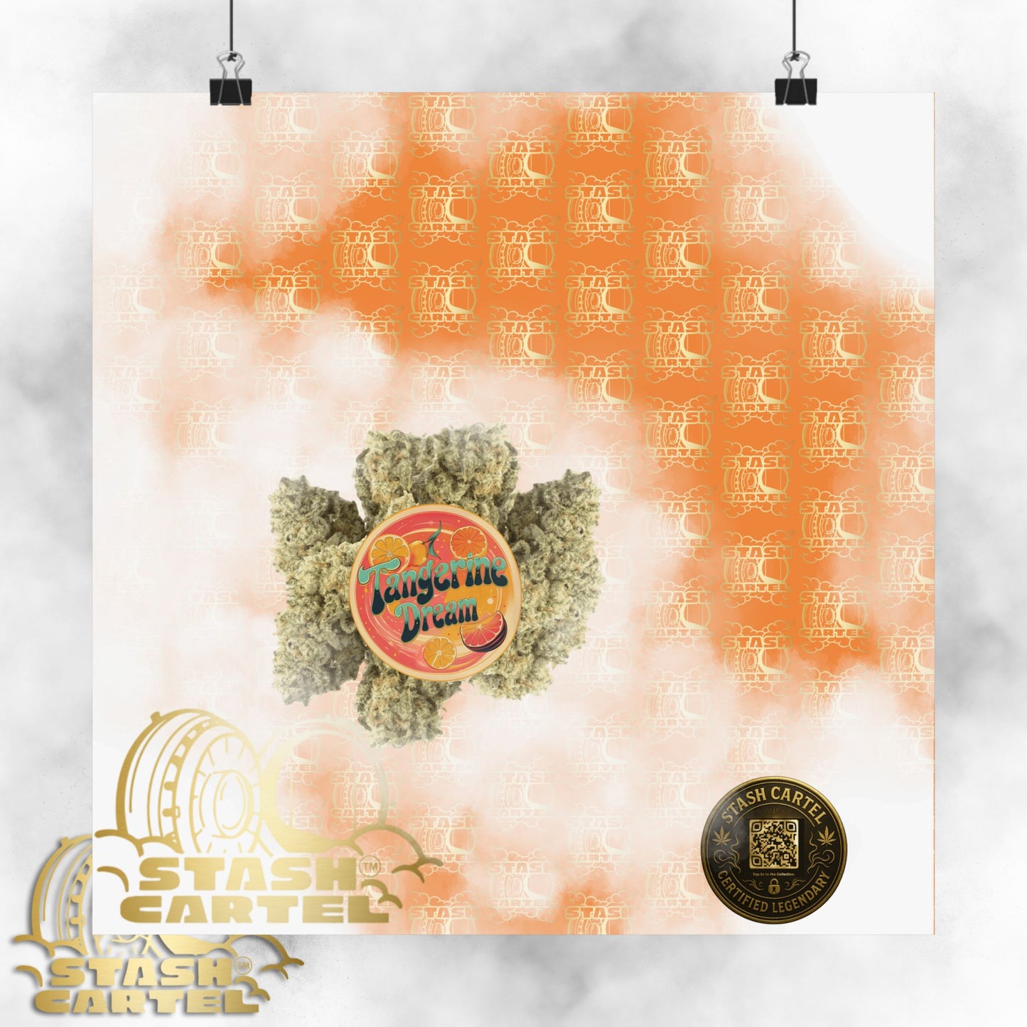 🍊💭 Tangerine Dream Poster – Legendary Sativa Hybrid with Citrus Zest & Euphoric Clarity