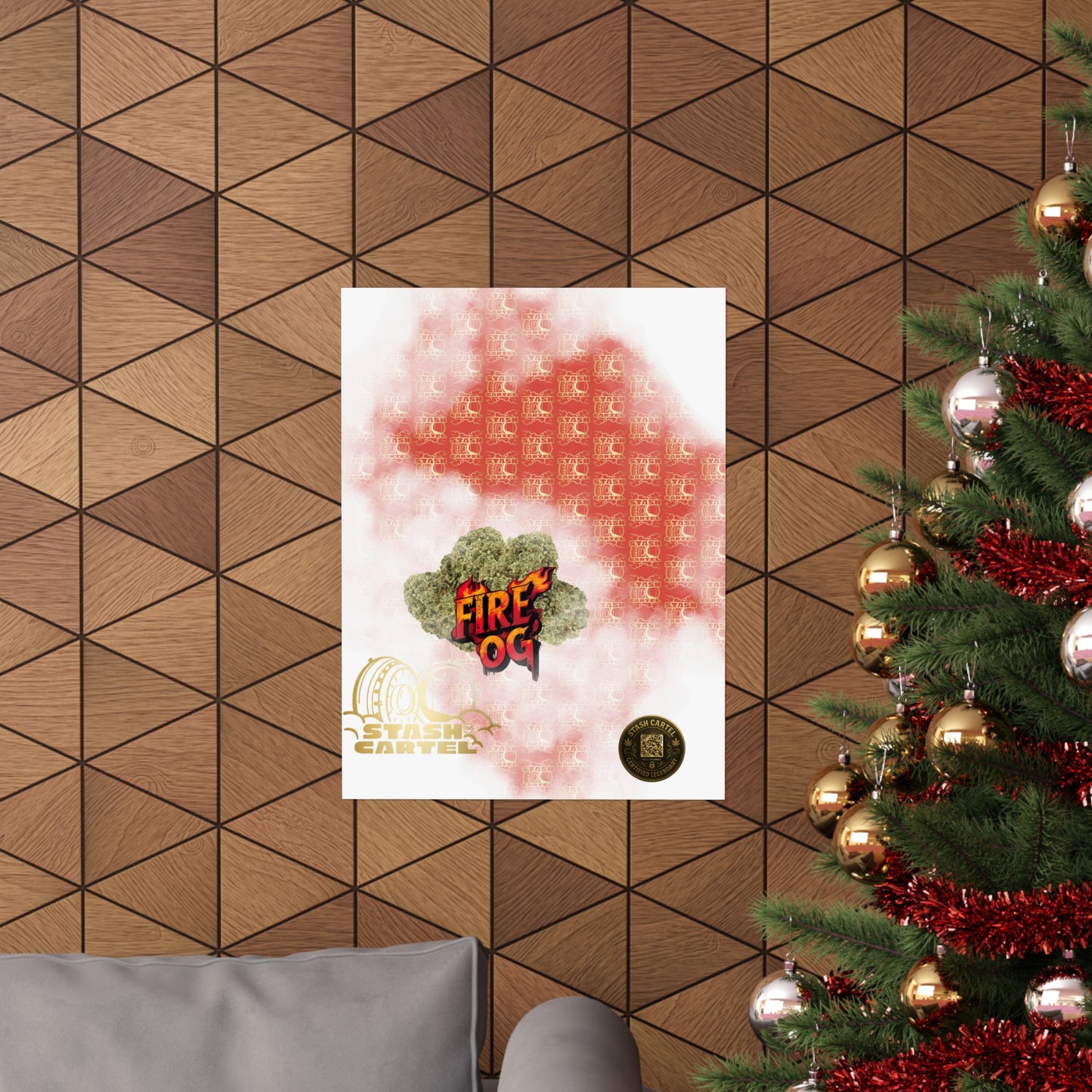 🔥⛽ Fire OG Poster – Legendary Indica Hybrid with Lemon Diesel & Full-Body Melt