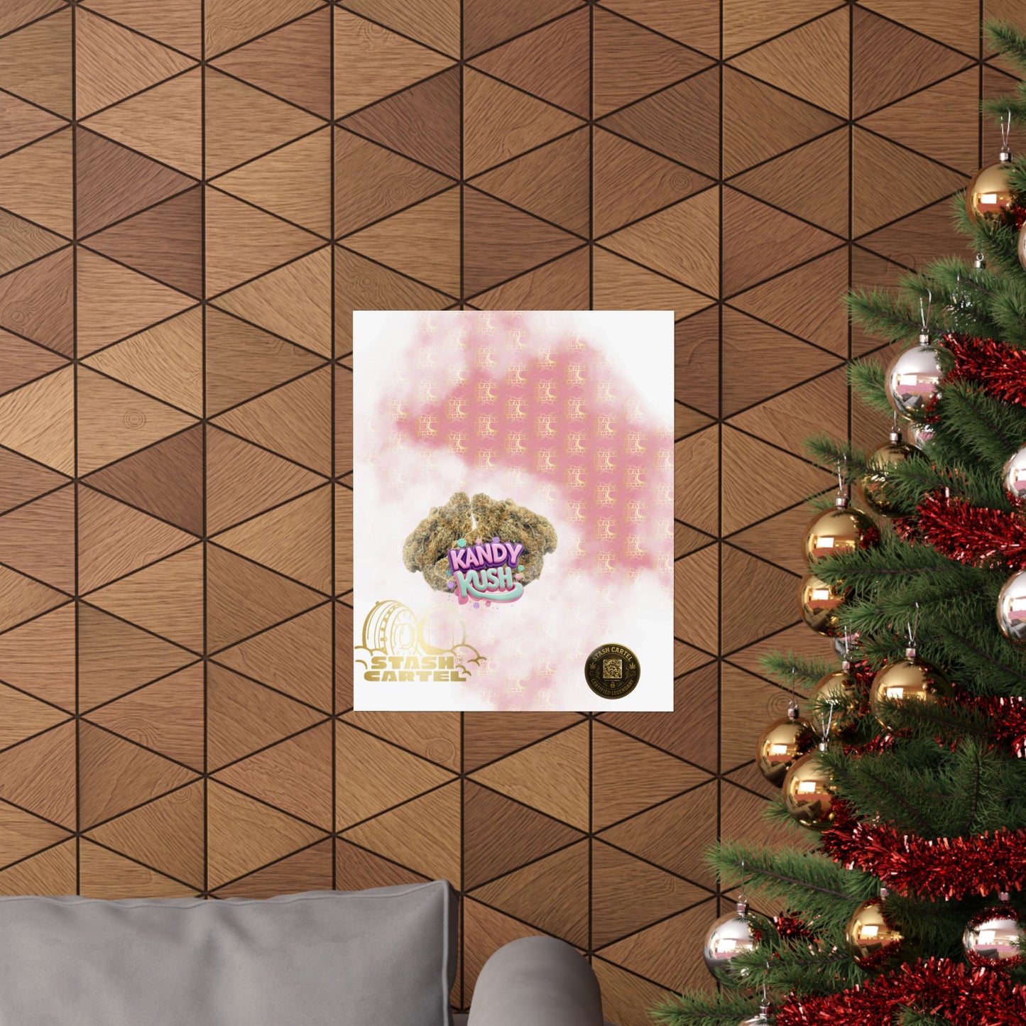 🍬💨 Kandy Kush Poster – Sweet Hybrid Wall Art with Candy Terps & Euphoric Balance