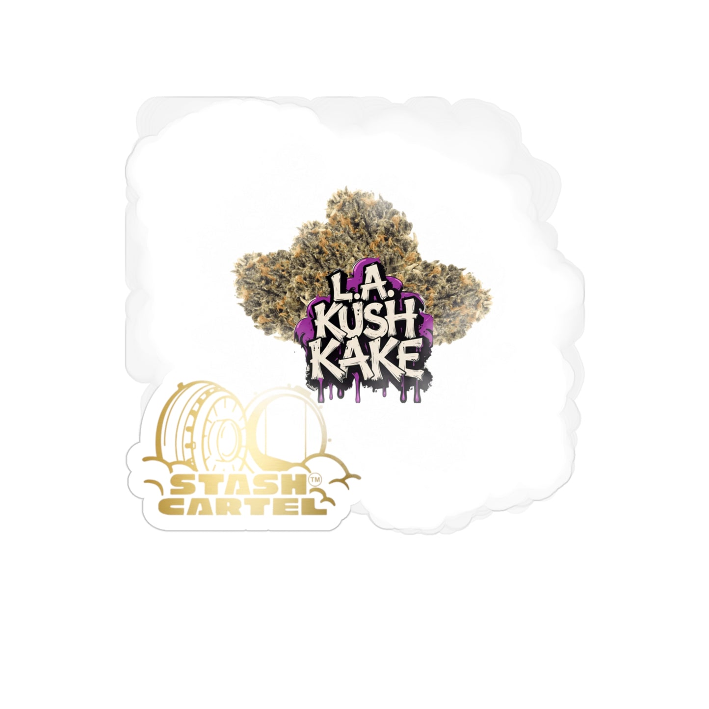 LA Kush Cake Transparent Outdoor Sticker – Weed Lifestyle Art