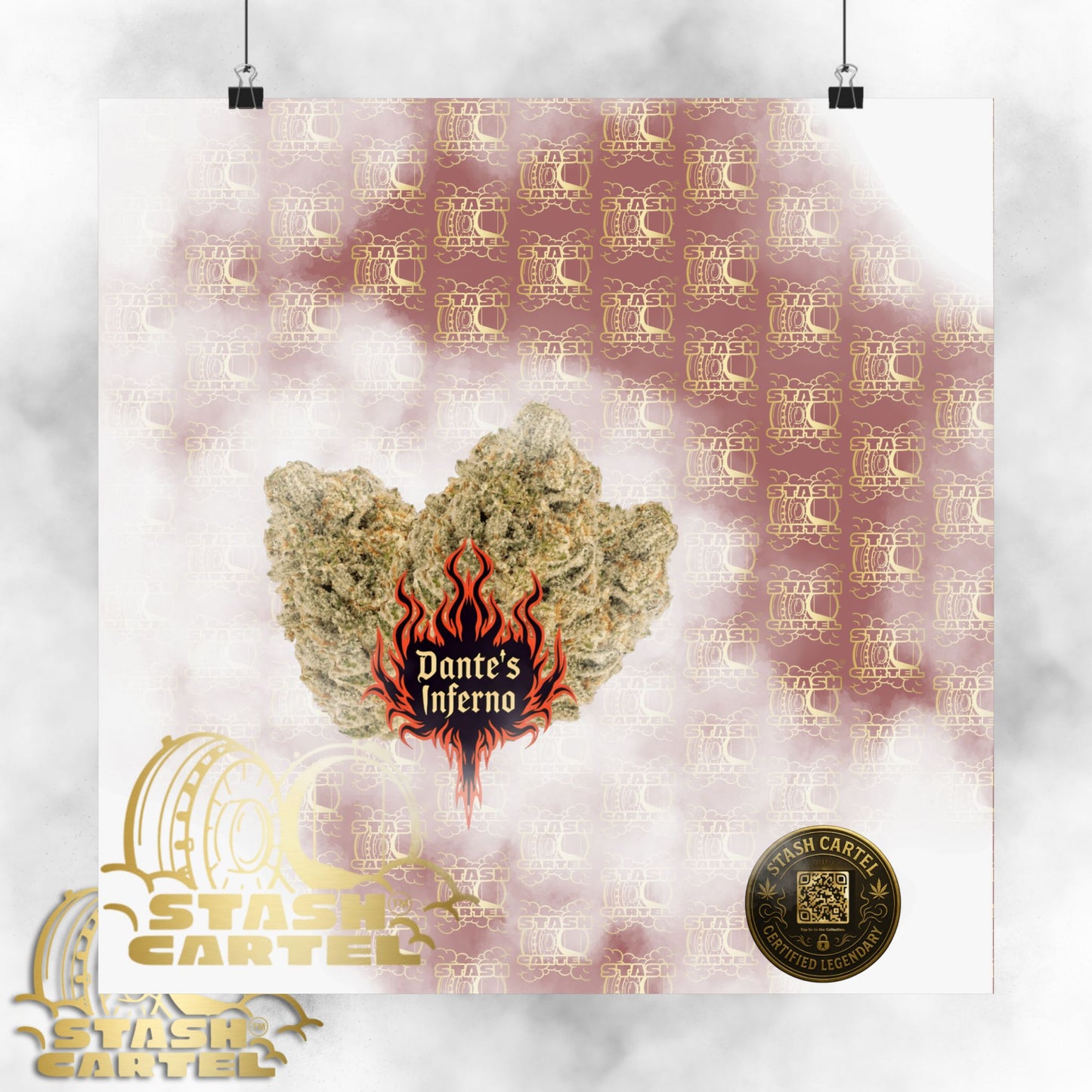 🔥😈 Dante’s Inferno Poster – Exotic Indica Hybrid Poster with Fiery Candy Terps