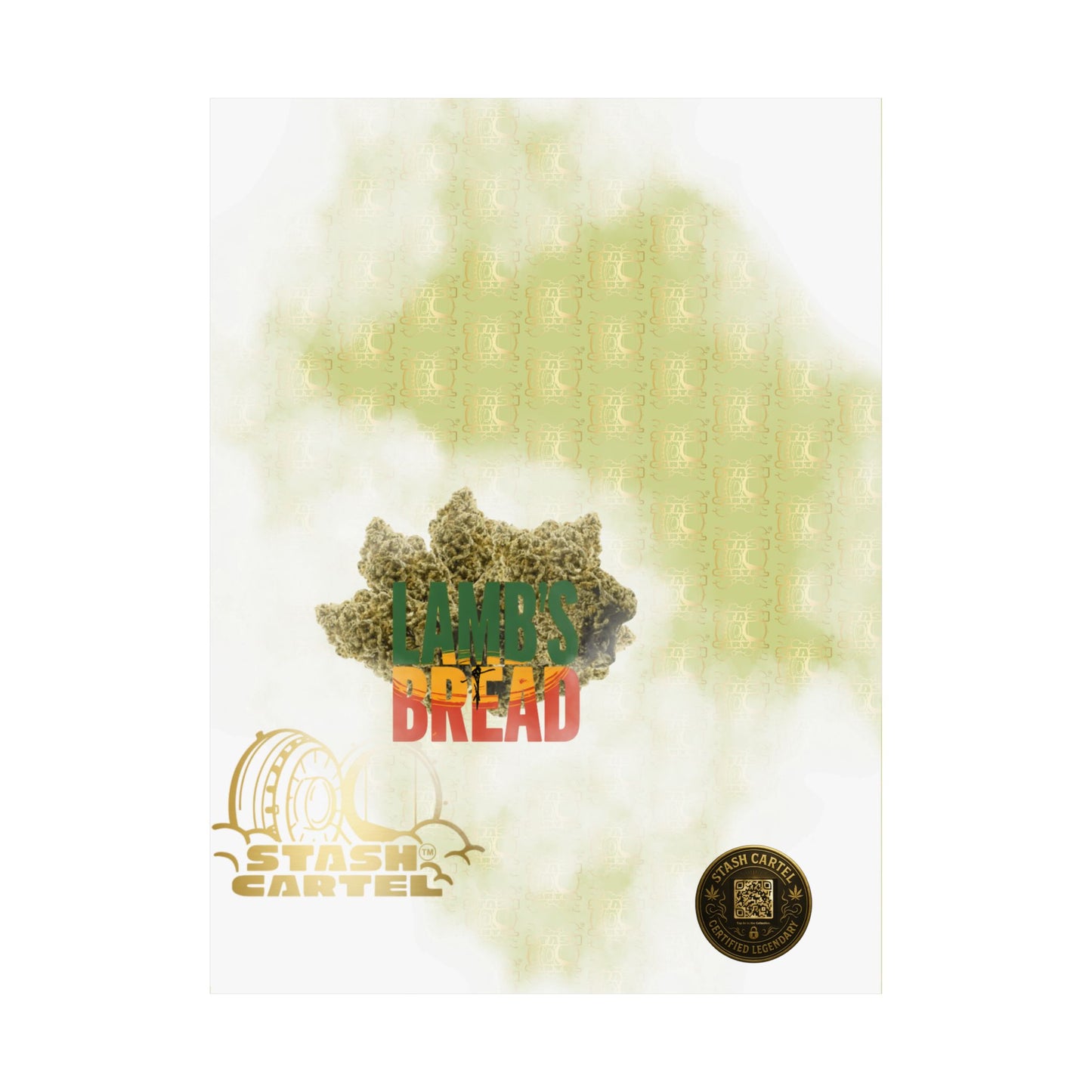 🇯🇲🕊️ Lamb’s Bread Poster – Jamaican Sativa Print with Bright Uplift & History