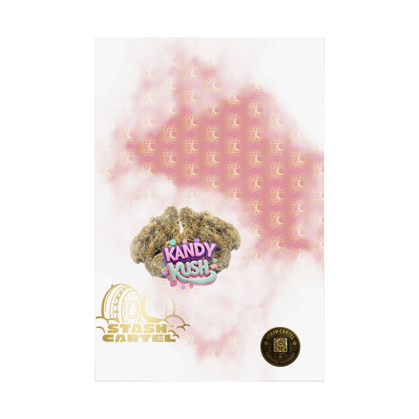 🍬💨 Kandy Kush Poster – Sweet Hybrid Wall Art with Candy Terps & Euphoric Balance