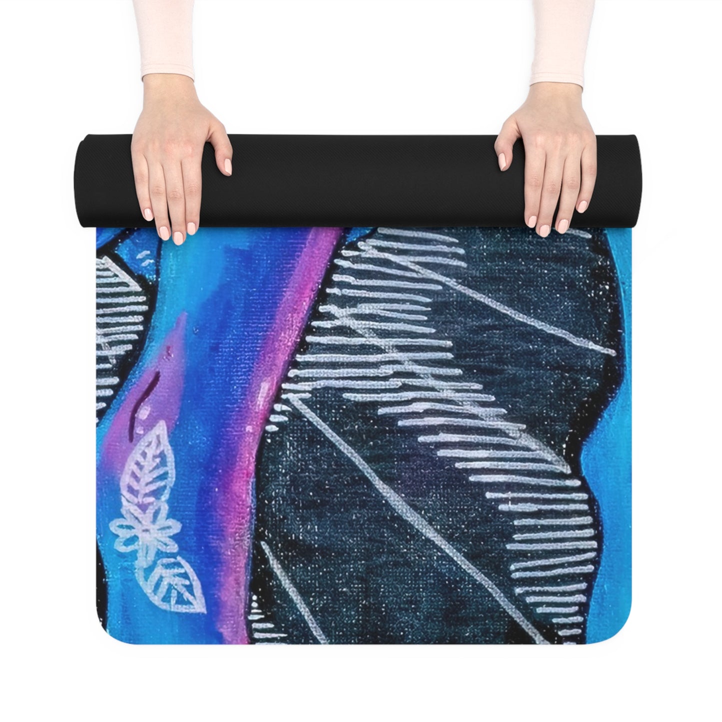 Yoga Mat with Artistic Cosmic Dreamer Design, Eco-Friendly Non-Slip Yoga Mat, Unique Fitness Mat, Meditation, Gift for Yoga Enthusiasts