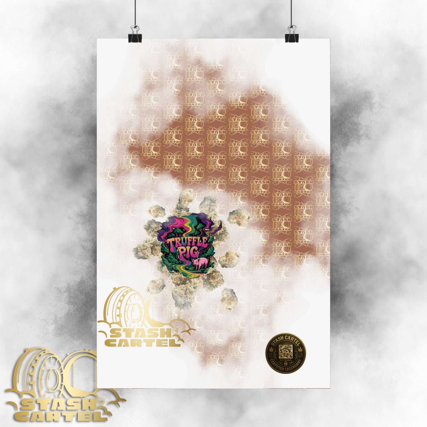 🐷🍫 Truffle Pig Poster – Rare Indica Hybrid with Candy Gas & Earthy Depth