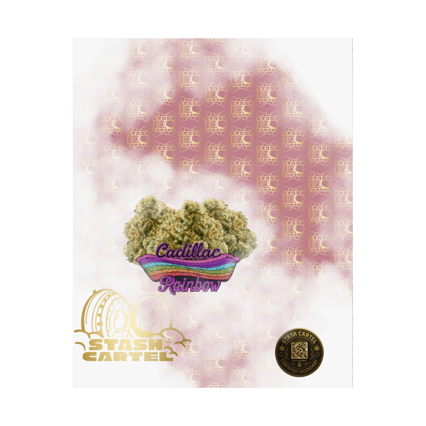 🚗🌈 "Cadillac Rainbow" Hybrid Poster – Premium Funk Ride