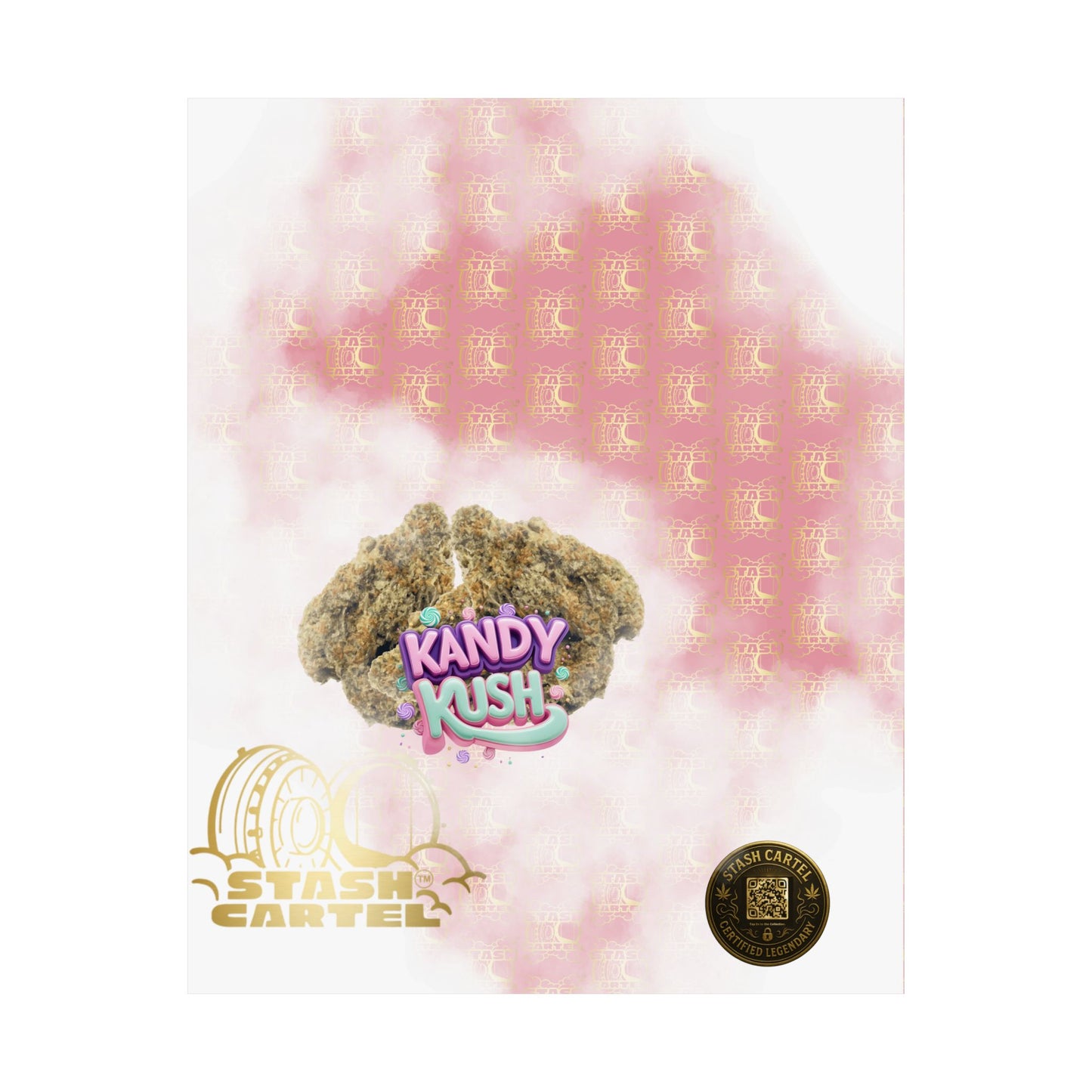 🍬💨 Kandy Kush Poster – Sweet Hybrid Wall Art with Candy Terps & Euphoric Balance