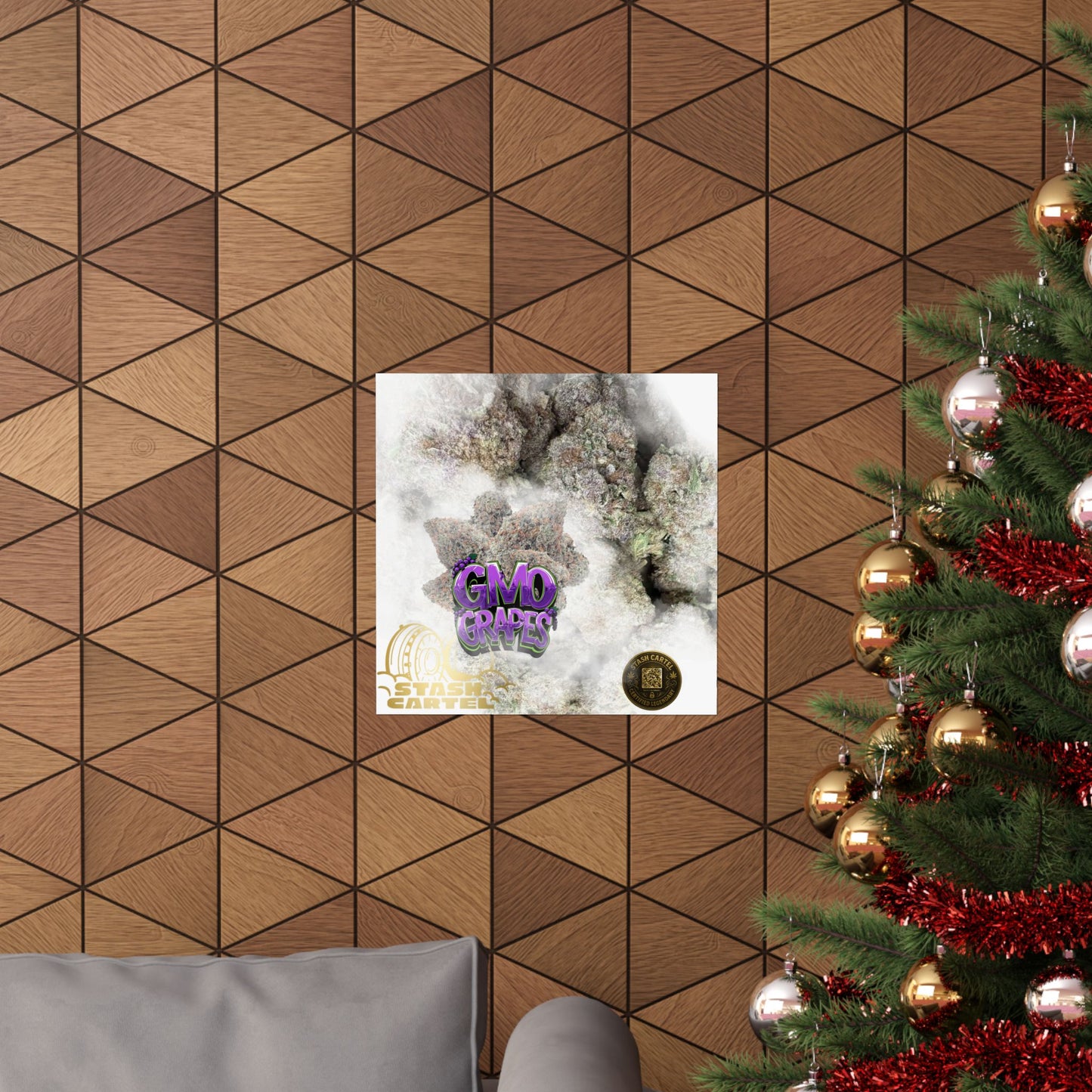 🔮 "GMO Grapes" Terp-Fueled Indica Art Poster