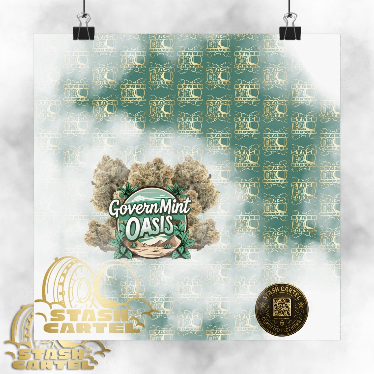 🏛️🌿 "Governmint Oasis" Hybrid Poster – Creamy Citrus Royalty