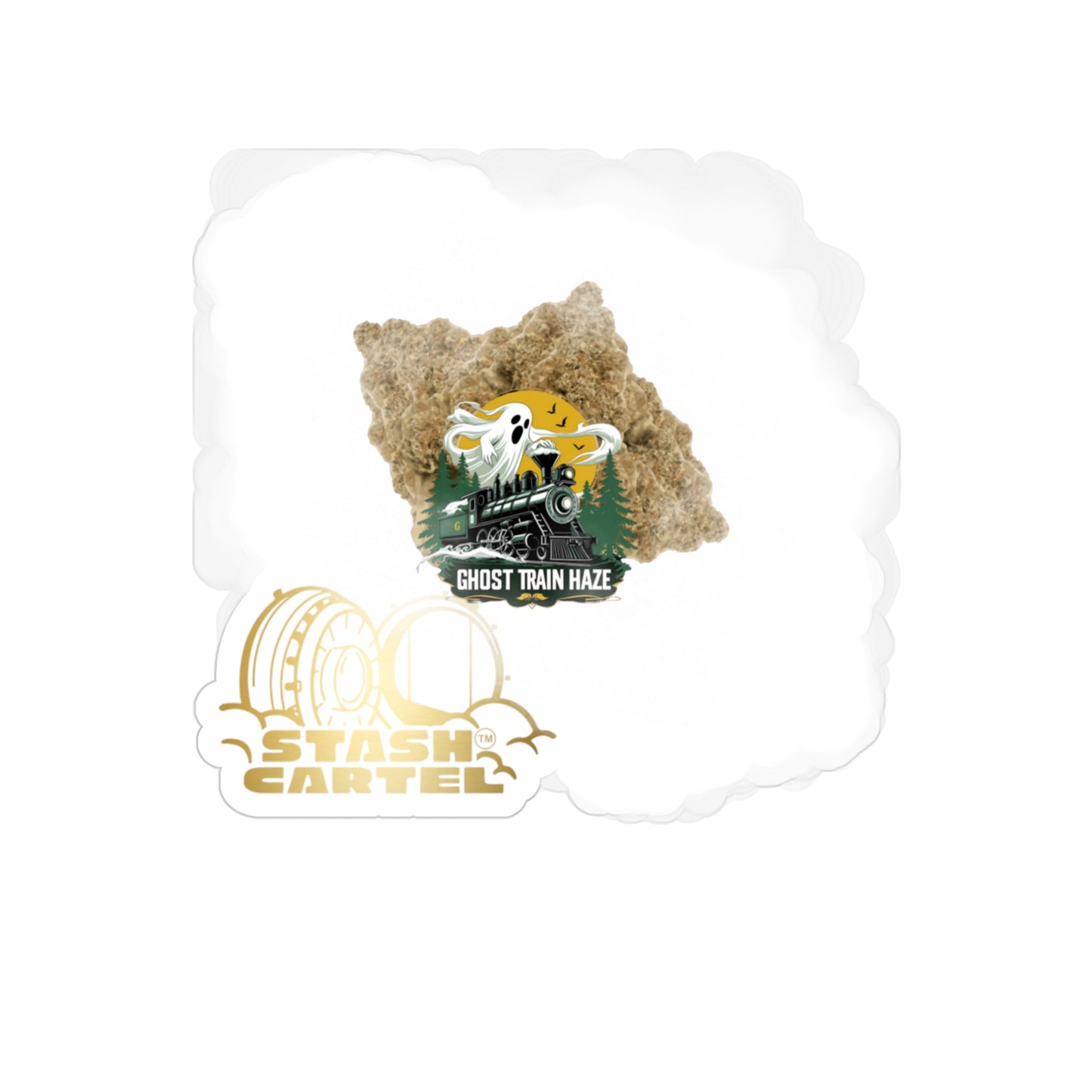 Ghost Train Haze Transparent Outdoor Sticker – Stoner Art Collectible