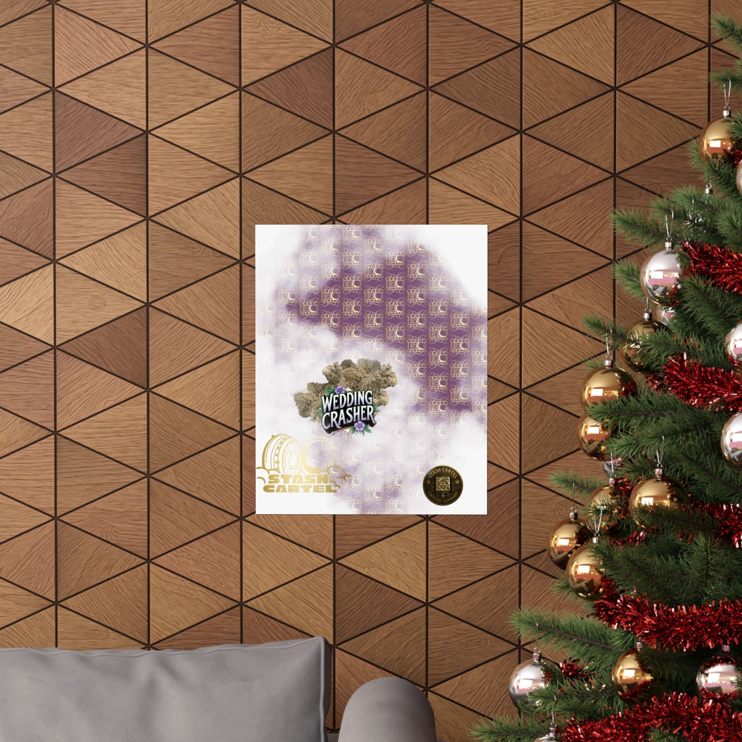 🎉💍 Wedding Crasher Poster – Uplifting Hybrid Wall Art with Vanilla Cake & Purple Gas