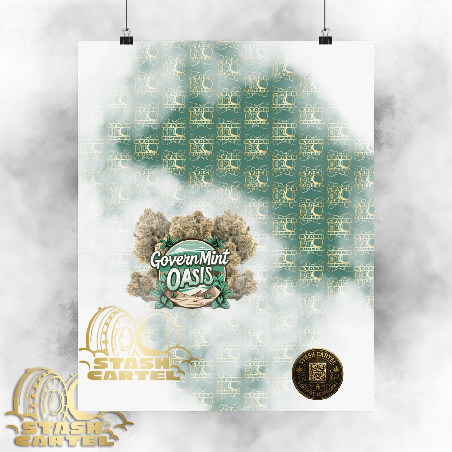 🏛️🌿 "Governmint Oasis" Hybrid Poster – Creamy Citrus Royalty