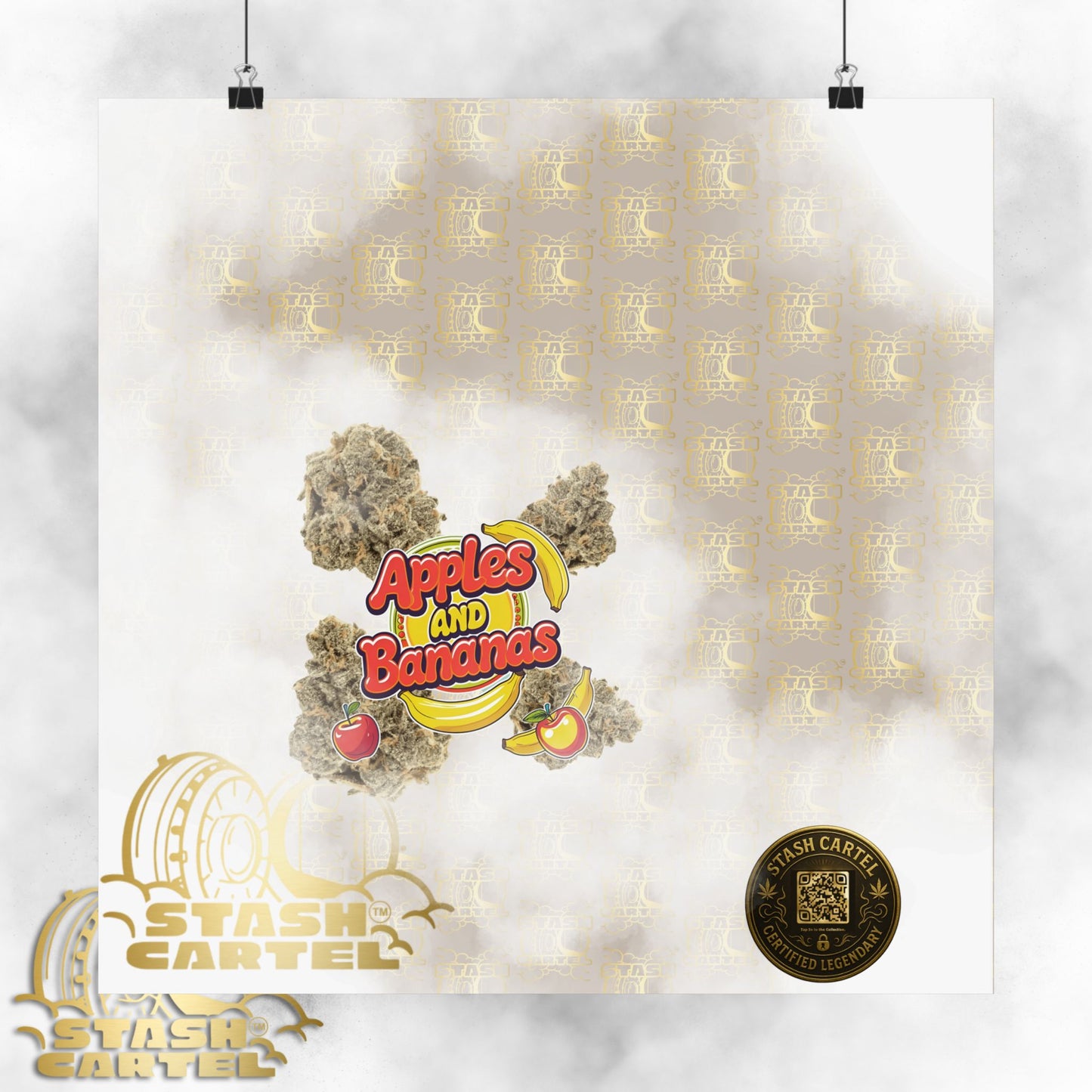 🍎🍌 Apples and Bananas Poster – Fruity Hybrid with Candy Apple & Creamy Tropical Gas