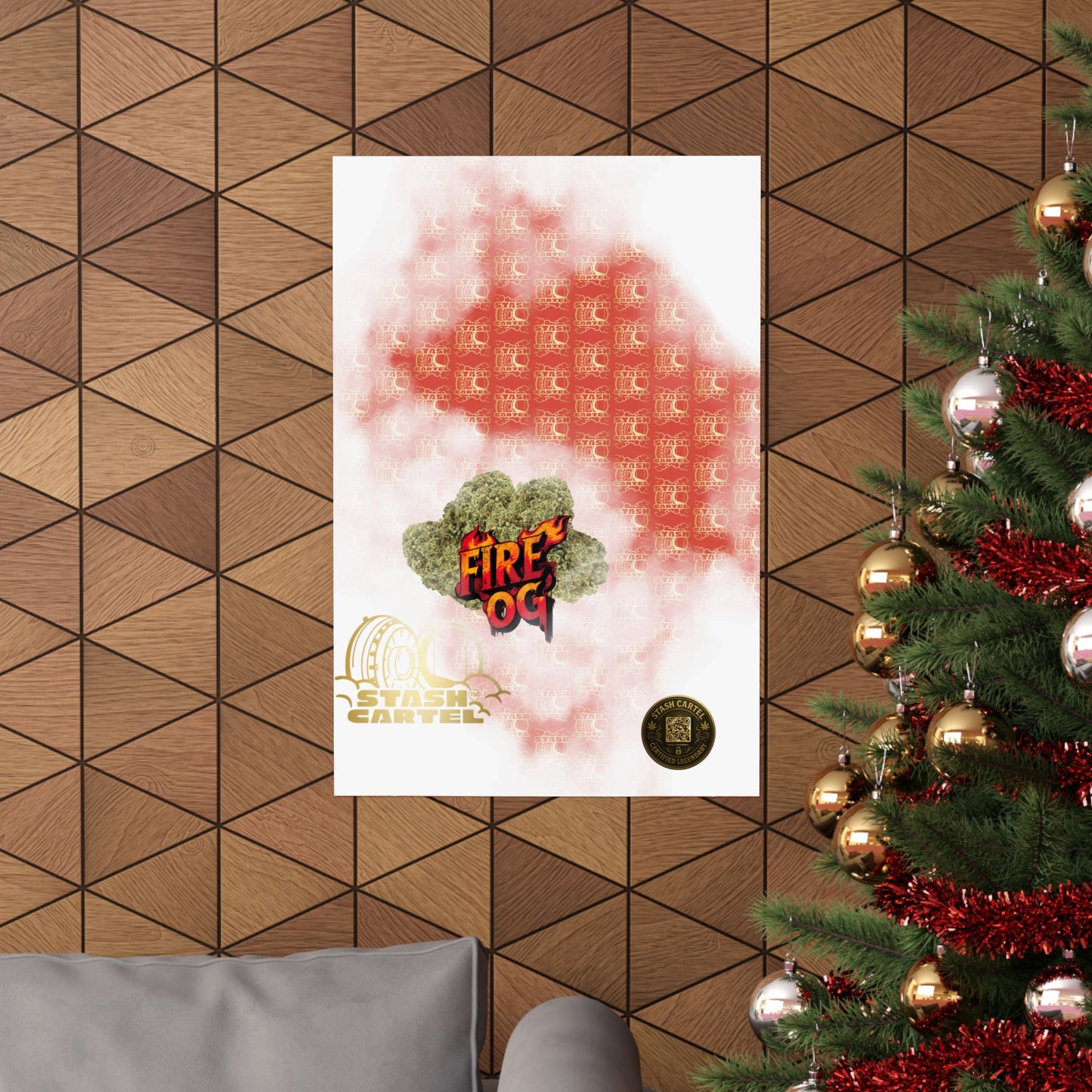 🔥⛽ Fire OG Poster – Legendary Indica Hybrid with Lemon Diesel & Full-Body Melt