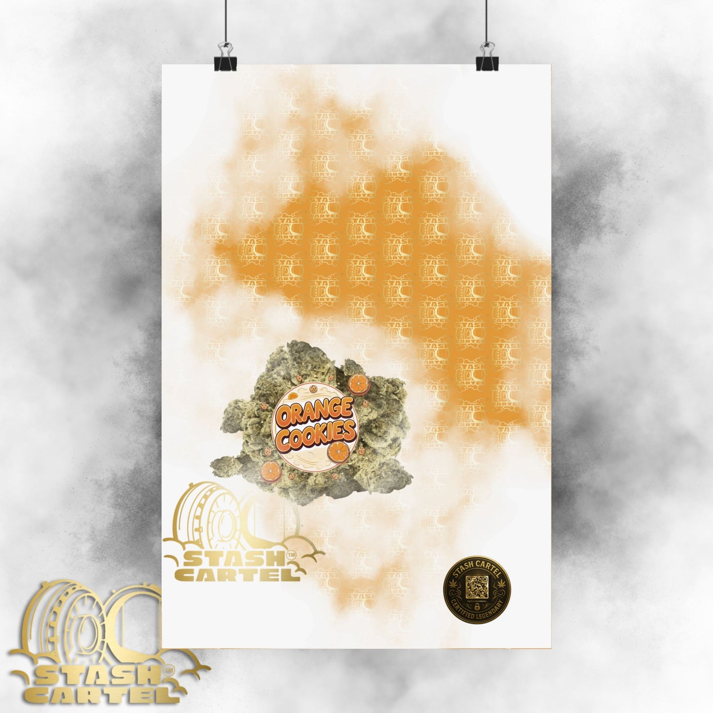 🍊🍪 Orange Cookies Poster – Zesty Cookie Gas Hybrid Poster with Citrus Burst