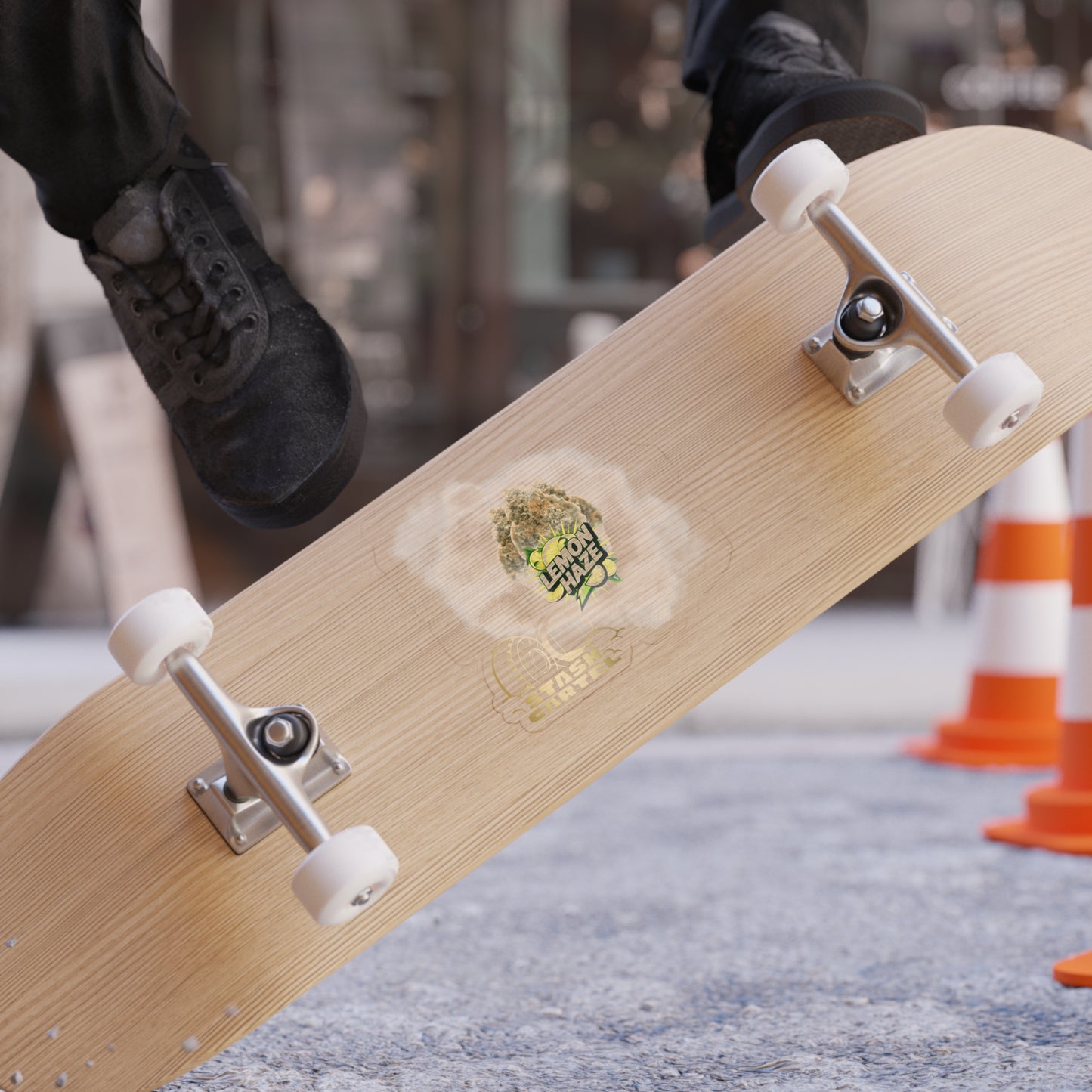 Lemon Haze Transparent Outdoor Sticker – Weed Lifestyle Design