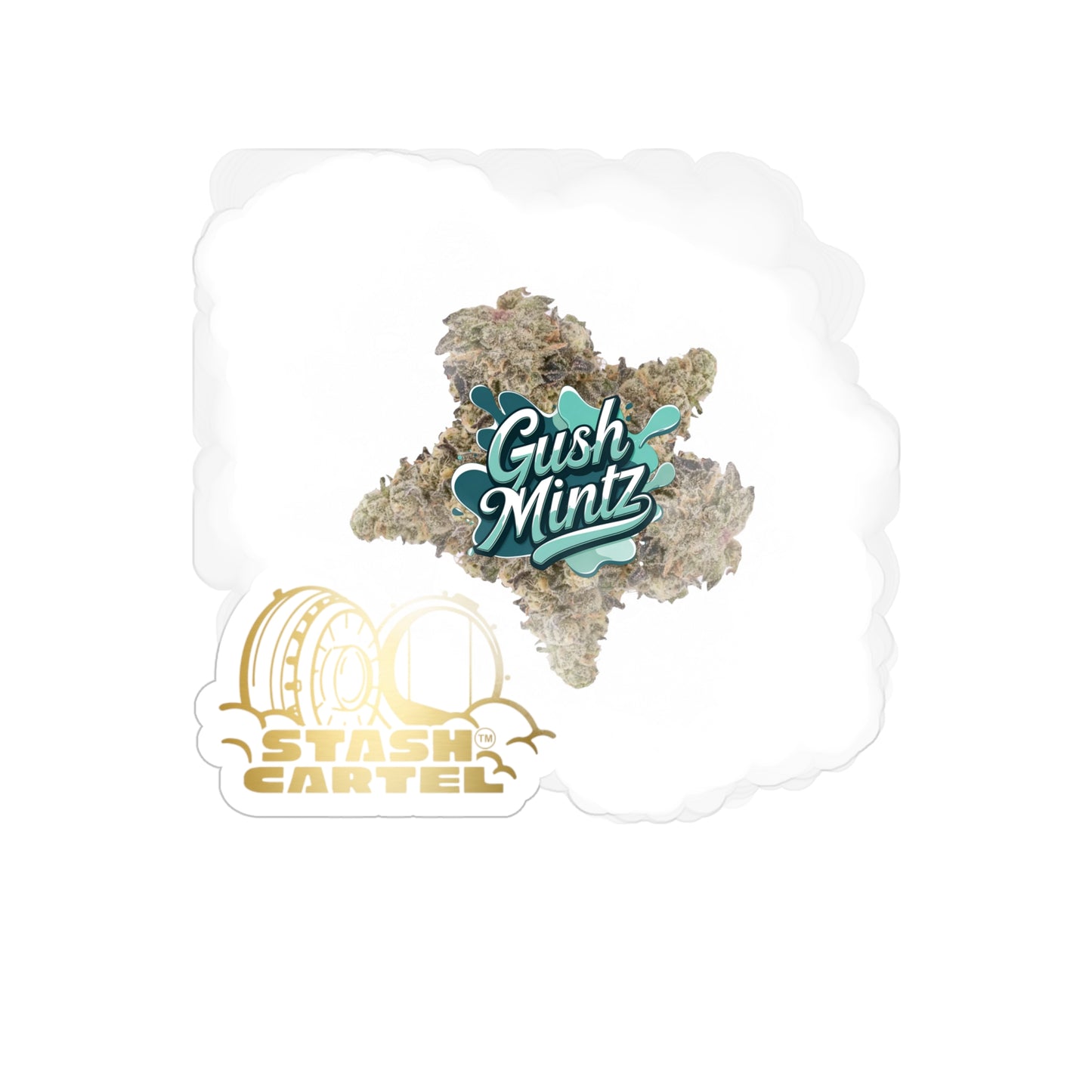 Gush Mints Transparent Outdoor Sticker – Weed Lifestyle Design